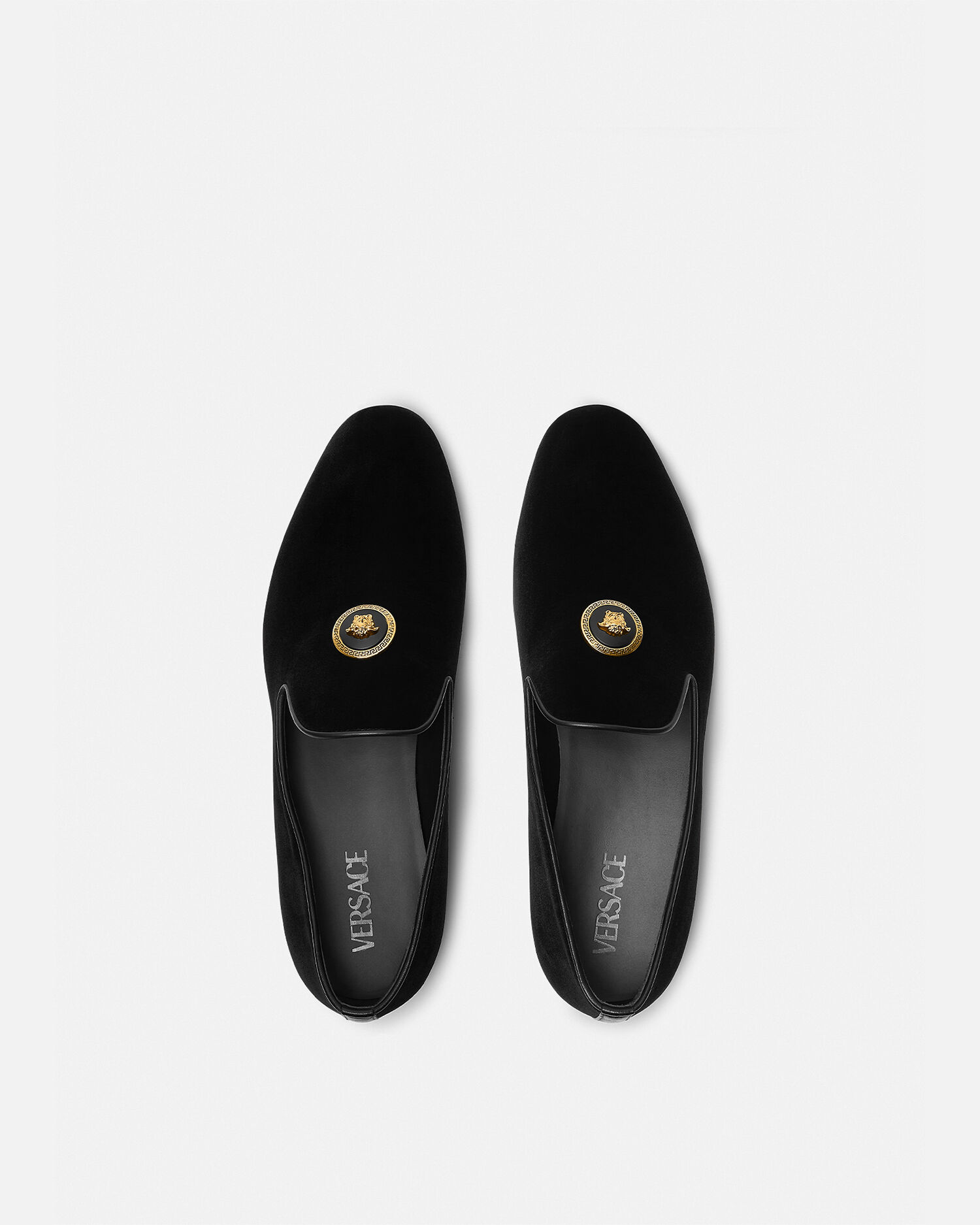 Versace medusa head velvet loafers sales