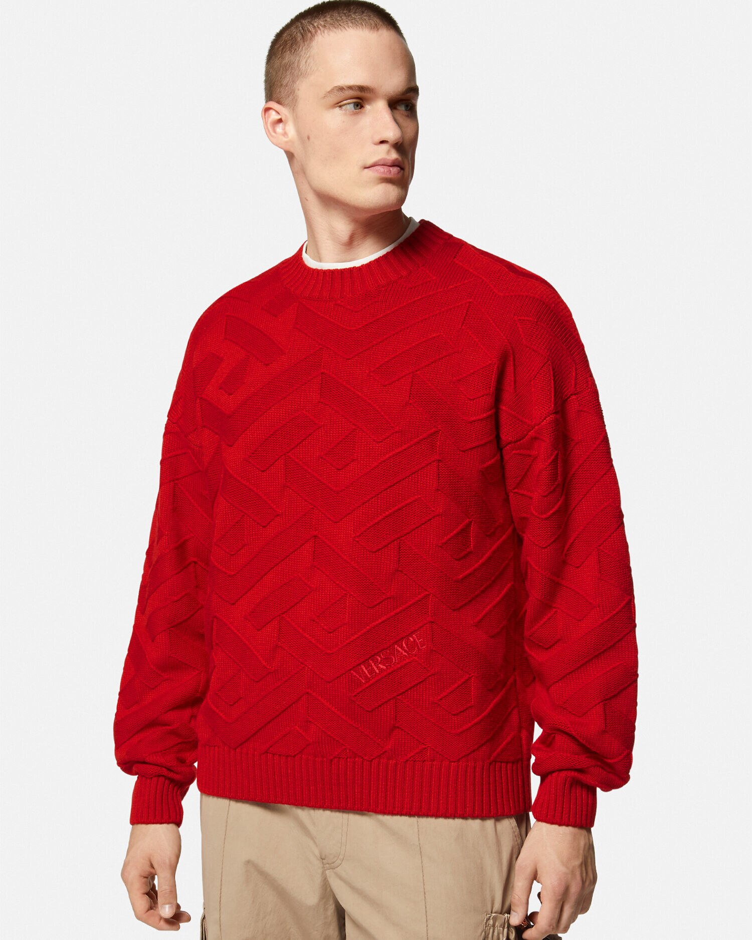 Versace cheap sweater red