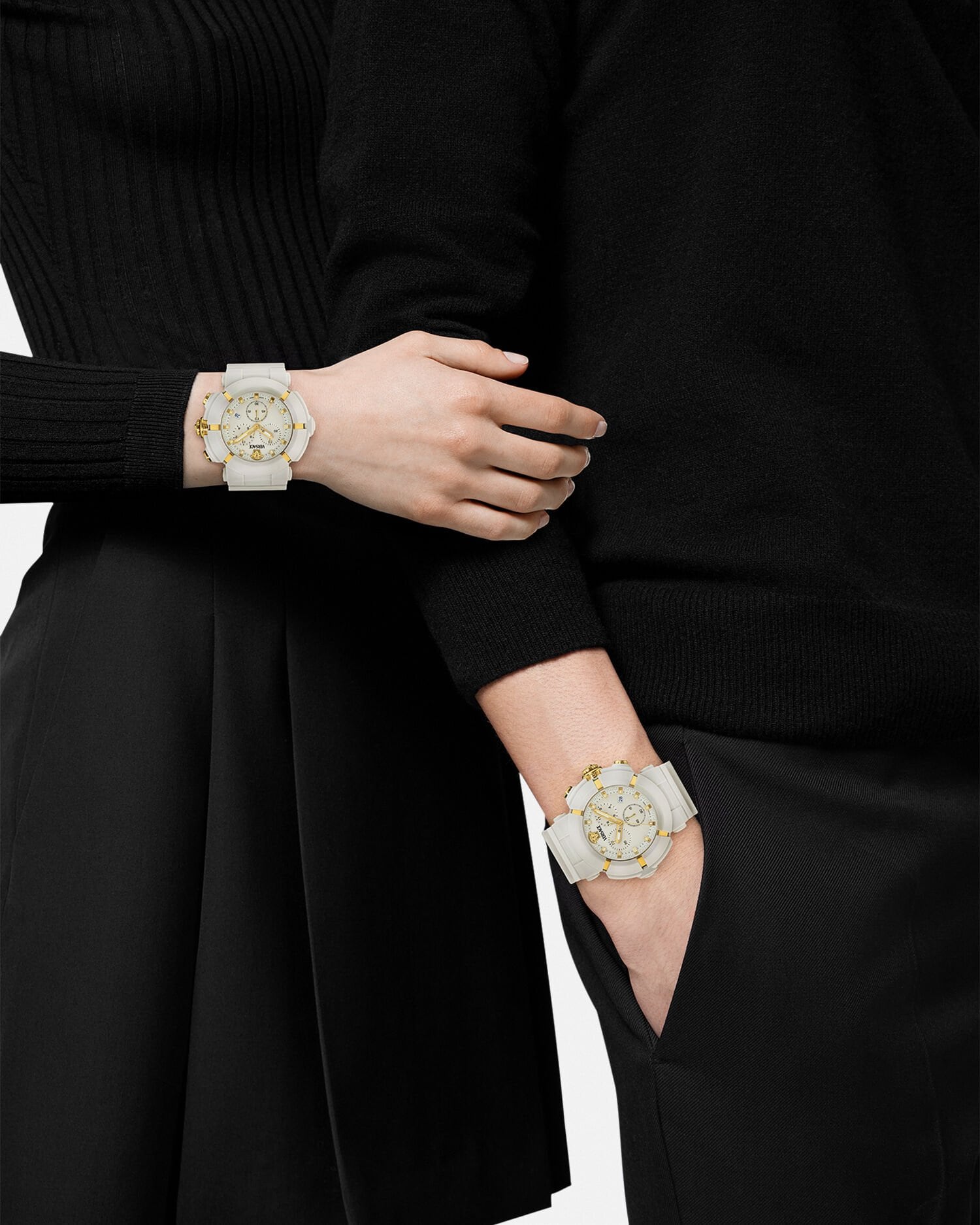 Versace Real Active Chrono Watch White | VERSACE US