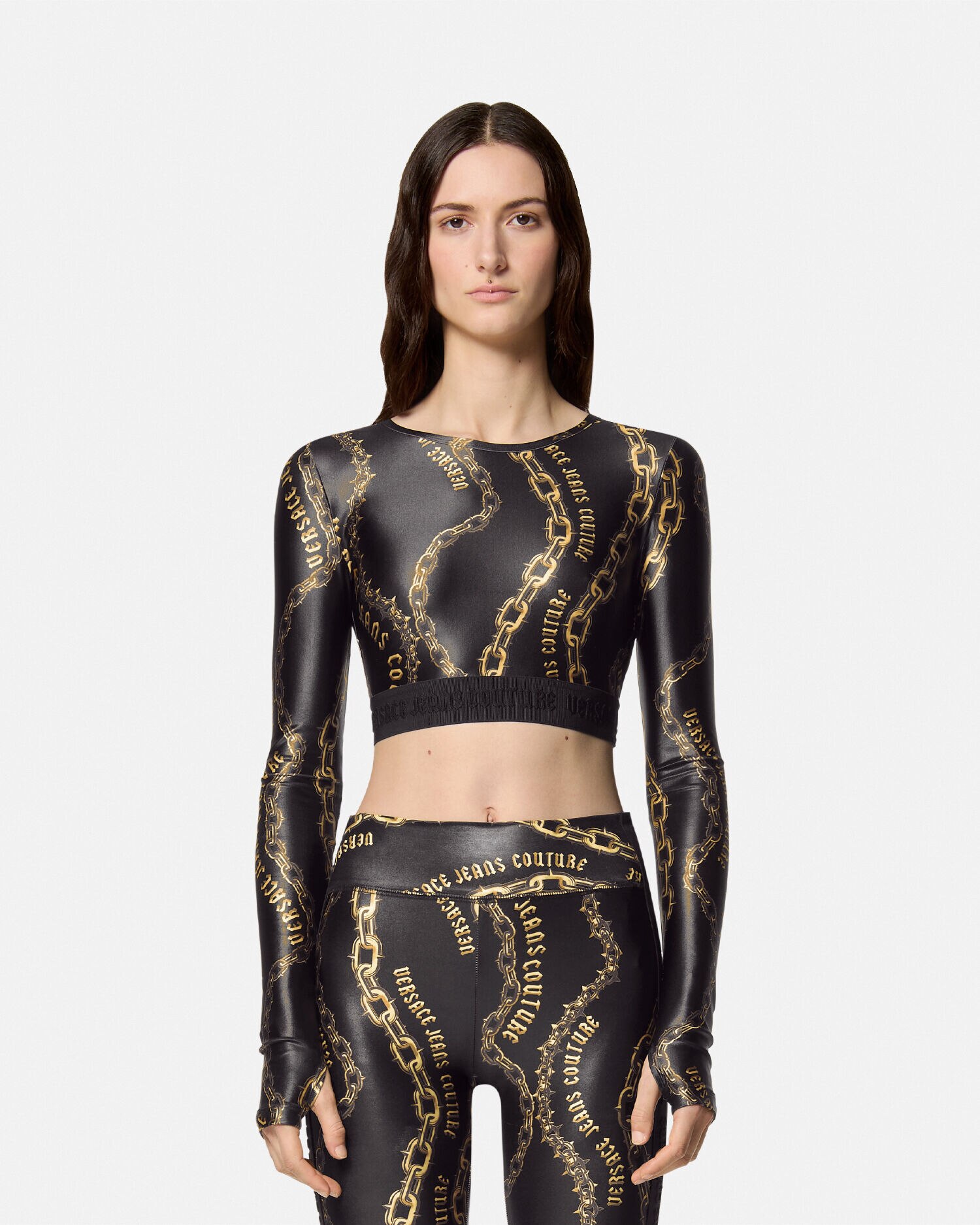 Chain Couture Crop Top VERSACE US