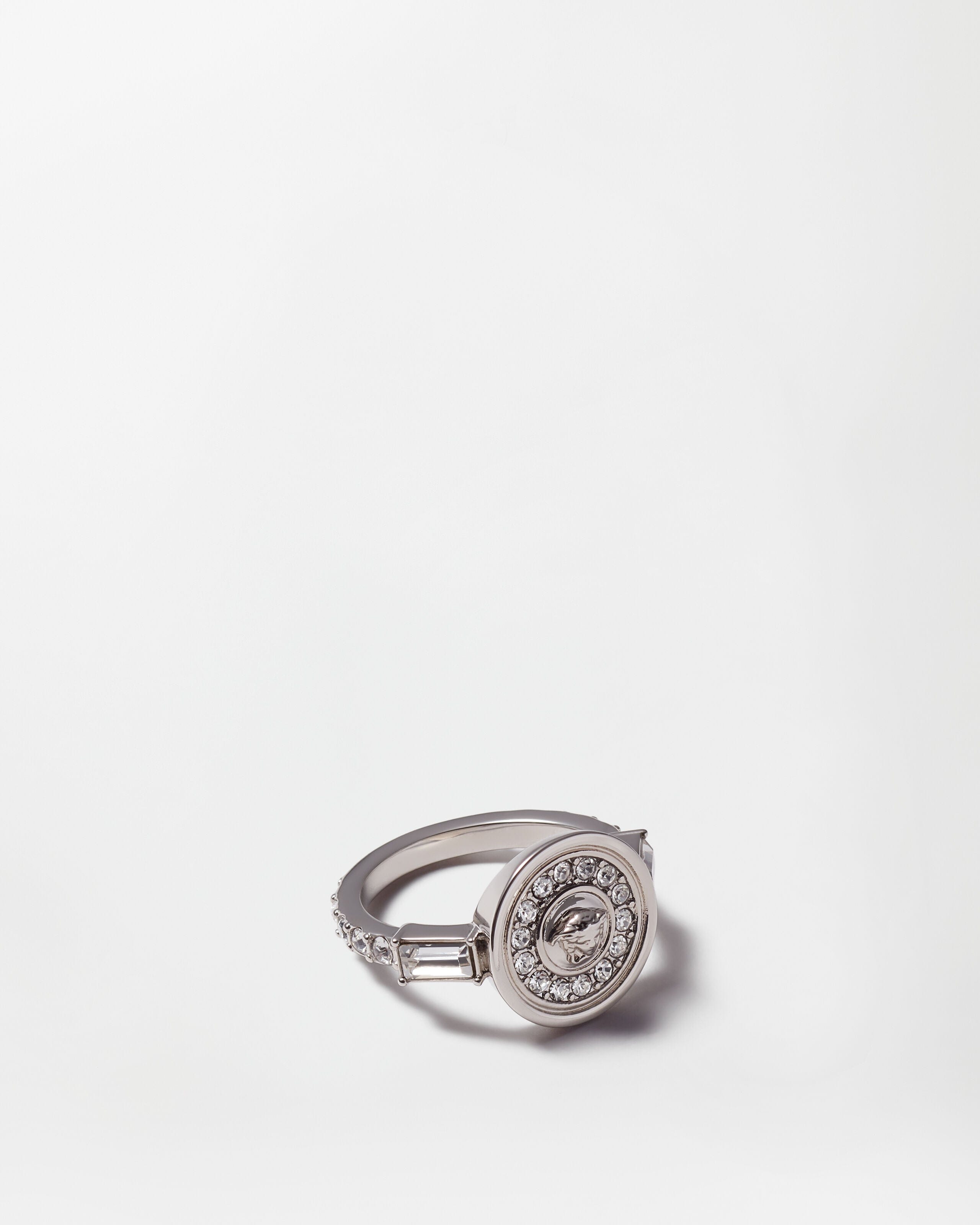 Bright Medusa Crystal Ring Silver | VERSACE