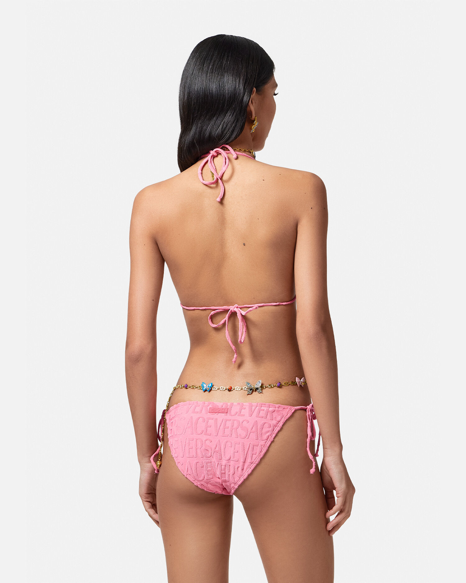 Versace Allover Towel Bikini Top