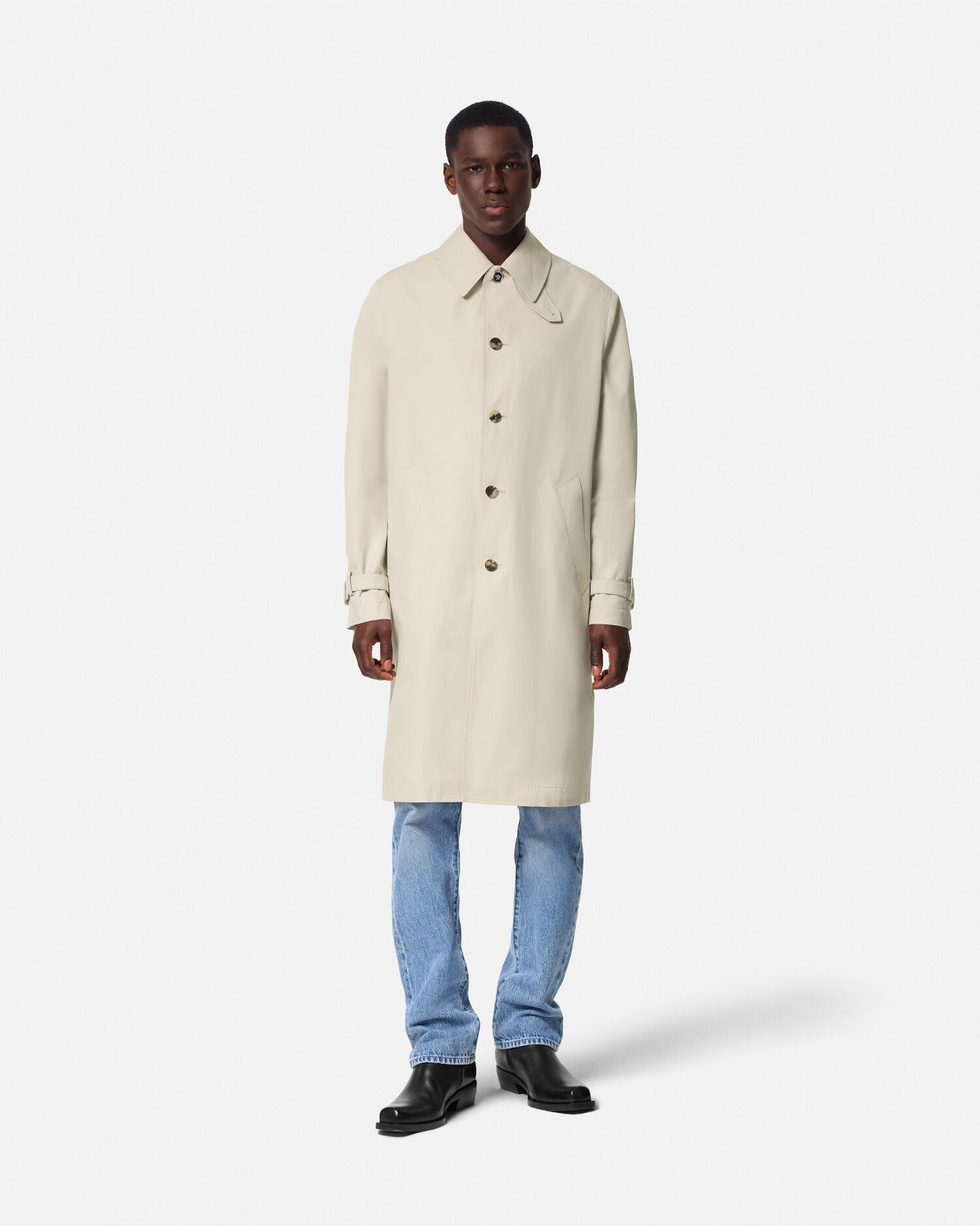 Barocco Sea Gabardine Trench Coat