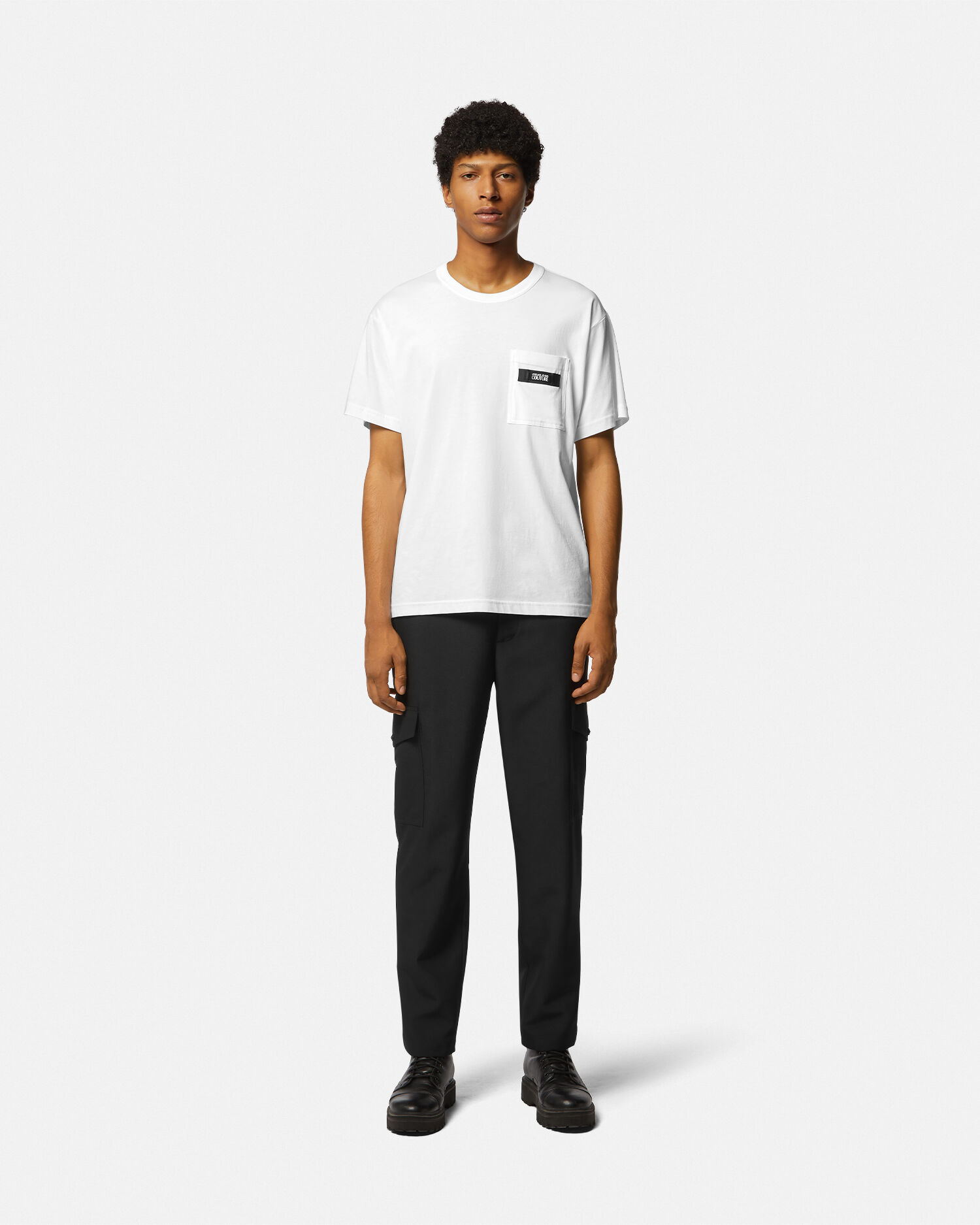 Logo T-Shirt White,Print | VERSACE US