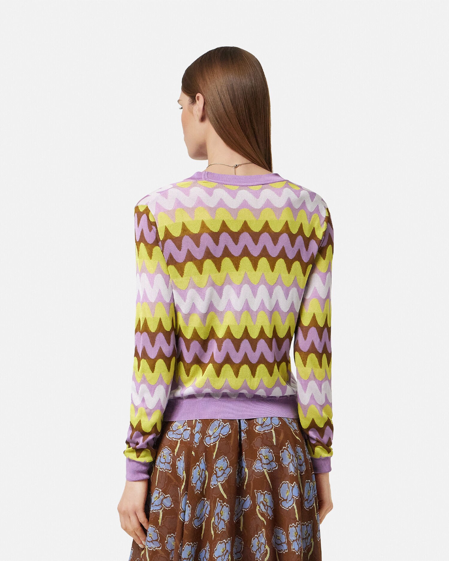 AMERI　LAME JACQUARD BLOUSON KNIT TOP Ameri（アメリ）の「LAME JACQUARD BLOUSON KNIT TOP（ニット/セーター