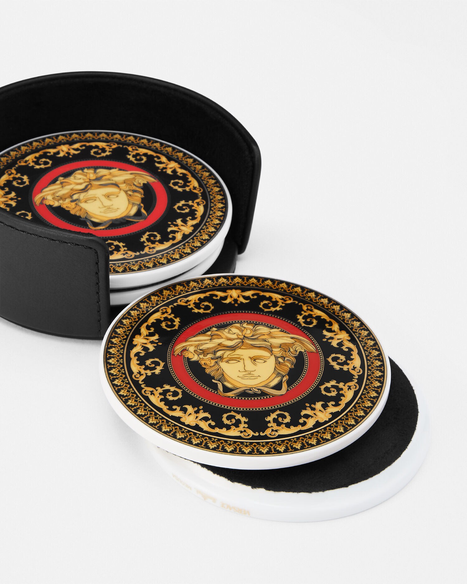 Medusa Red Coaster 4-Set Print | VERSACE US