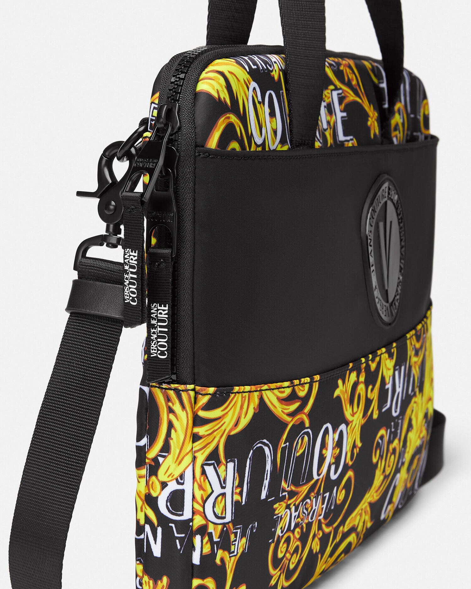 Logo Couture V Emblem Computer Bag