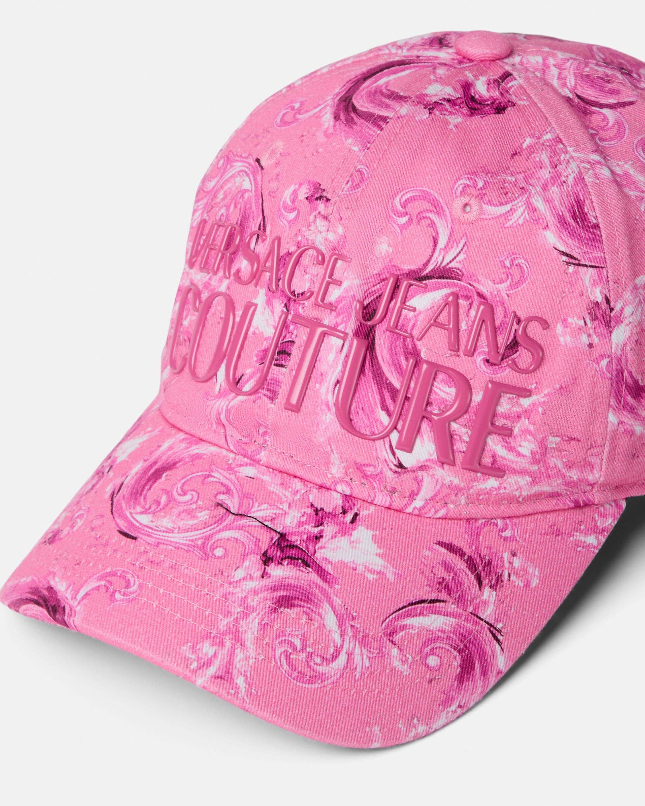 Printed Canvas Baseball Cap Print | VERSACE
