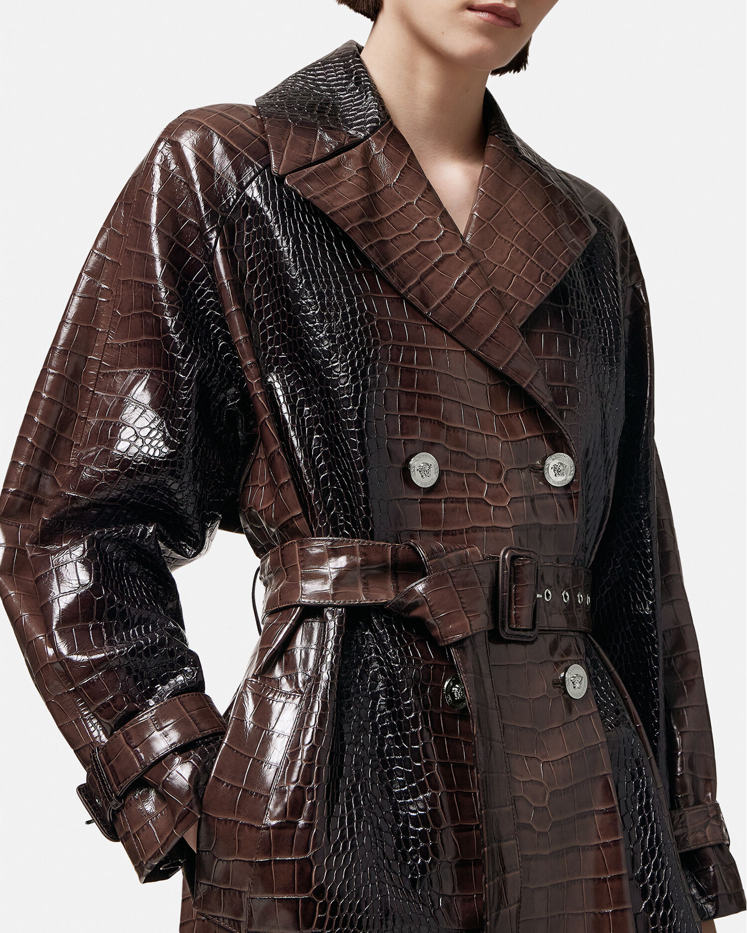 Crocodile trench clearance coat