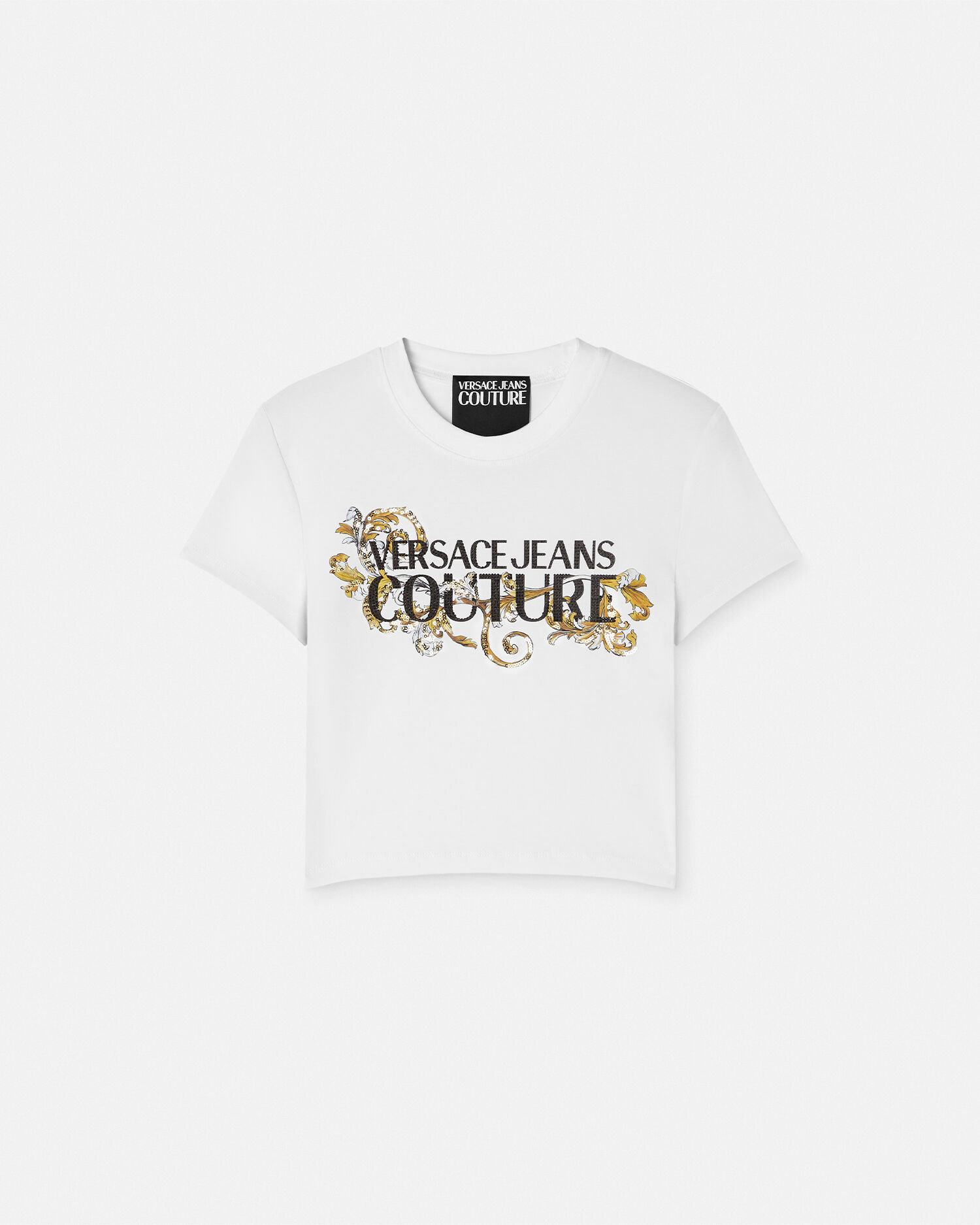 VERSACE JEANS COUTURE】☆プリントTシャツ☆黒☆レディース