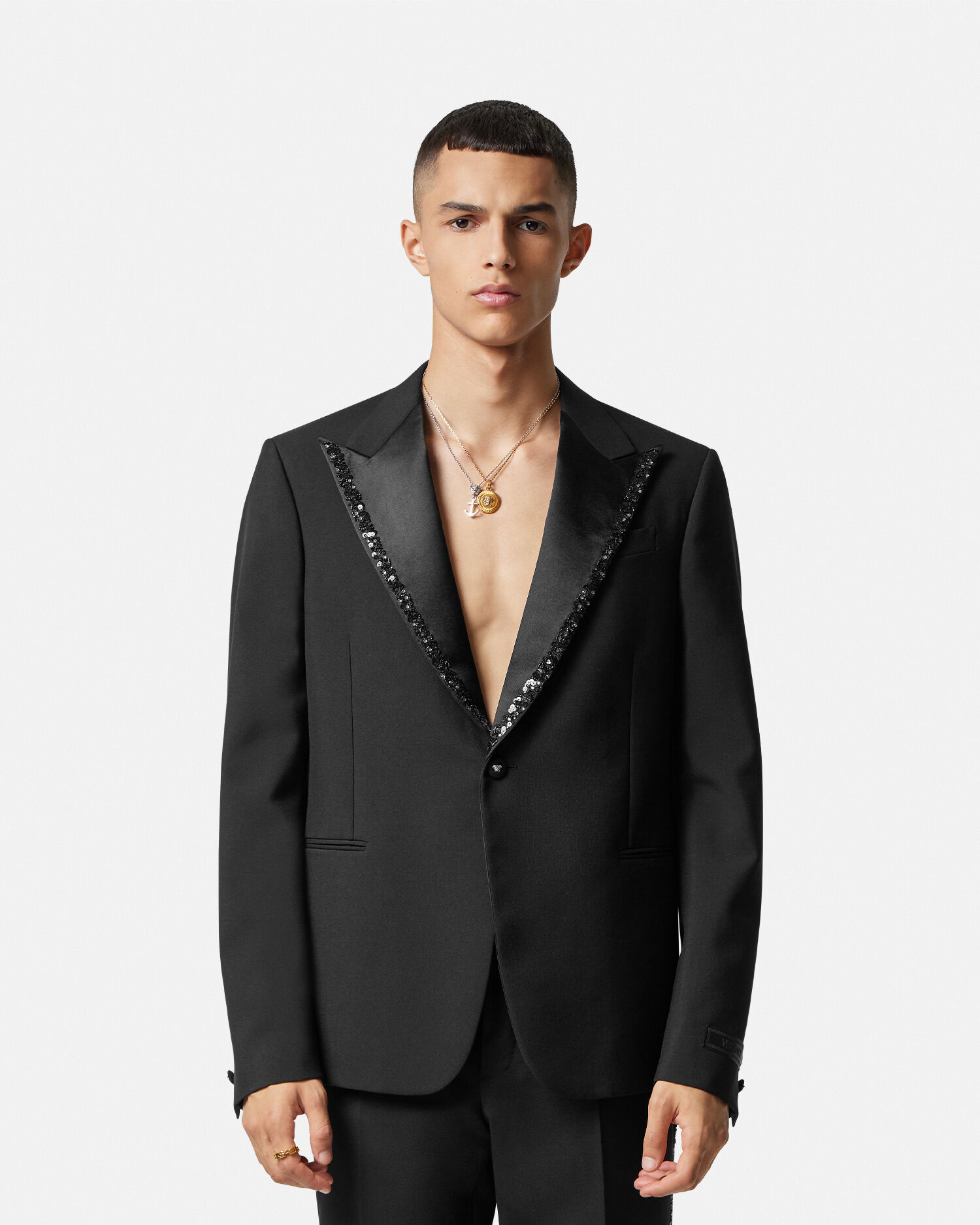 Black embellished blazer online