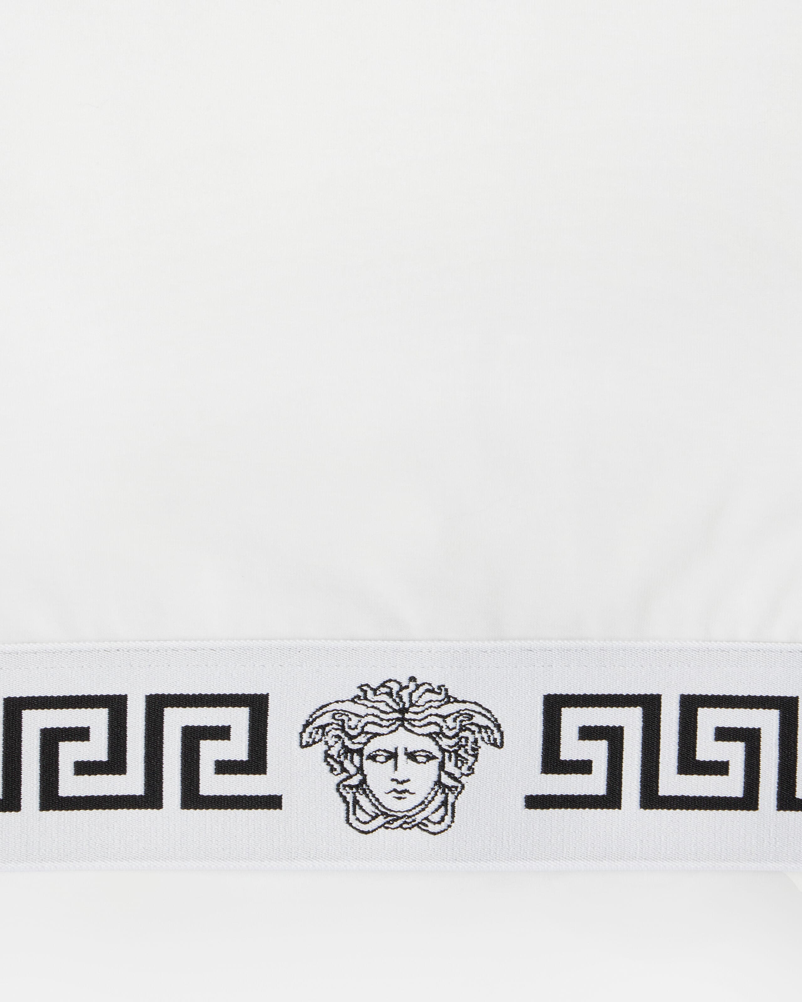 Cotton-Jersey Crop Top White | VERSACE US