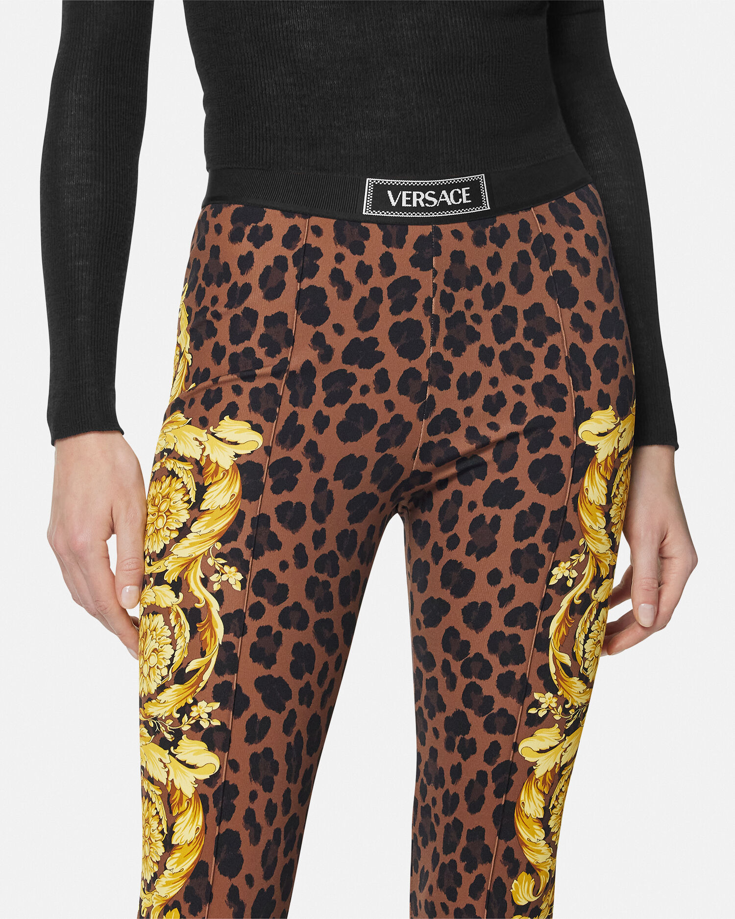 Versace lace leggings on sale