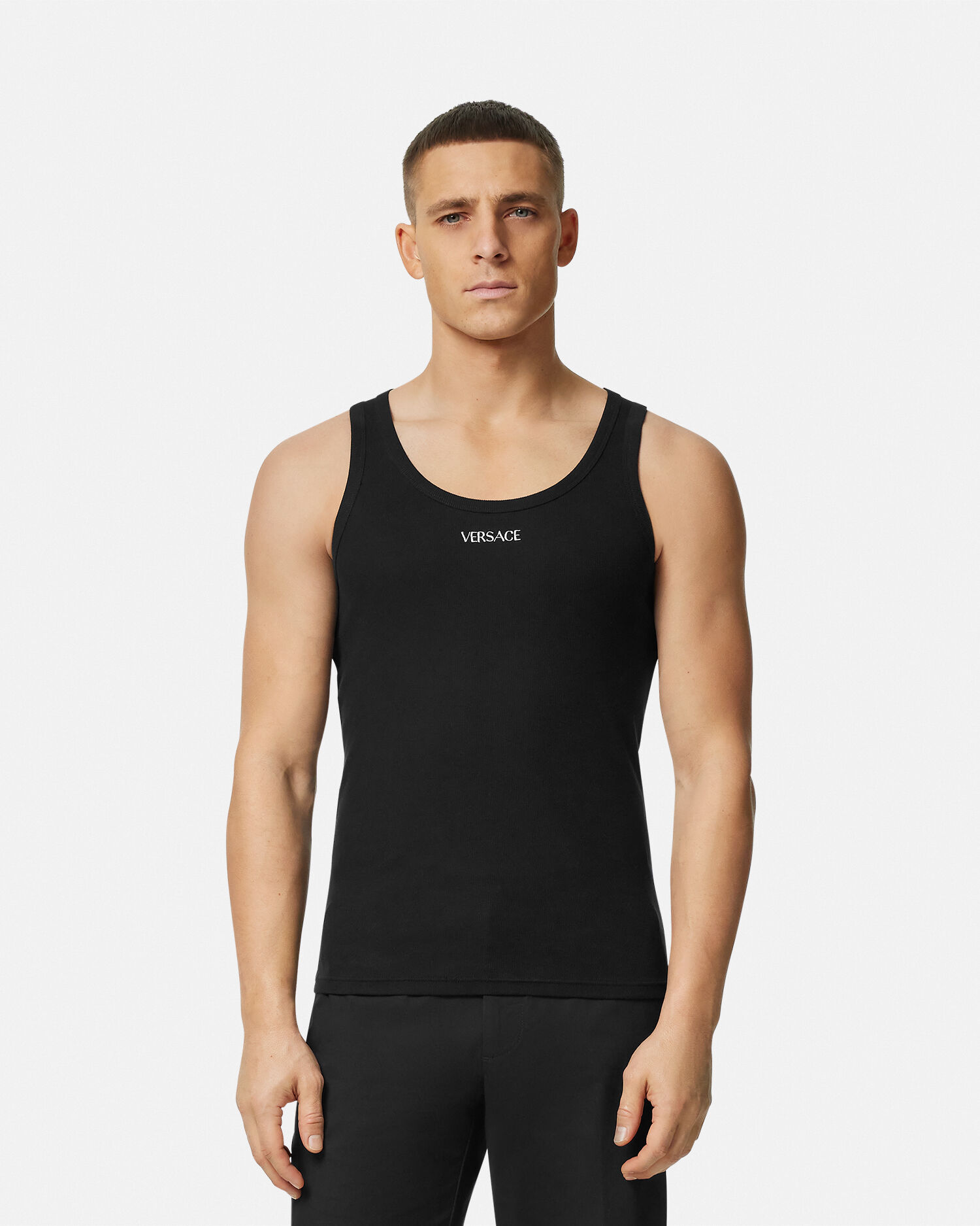 Logo Ribbed Tank Top