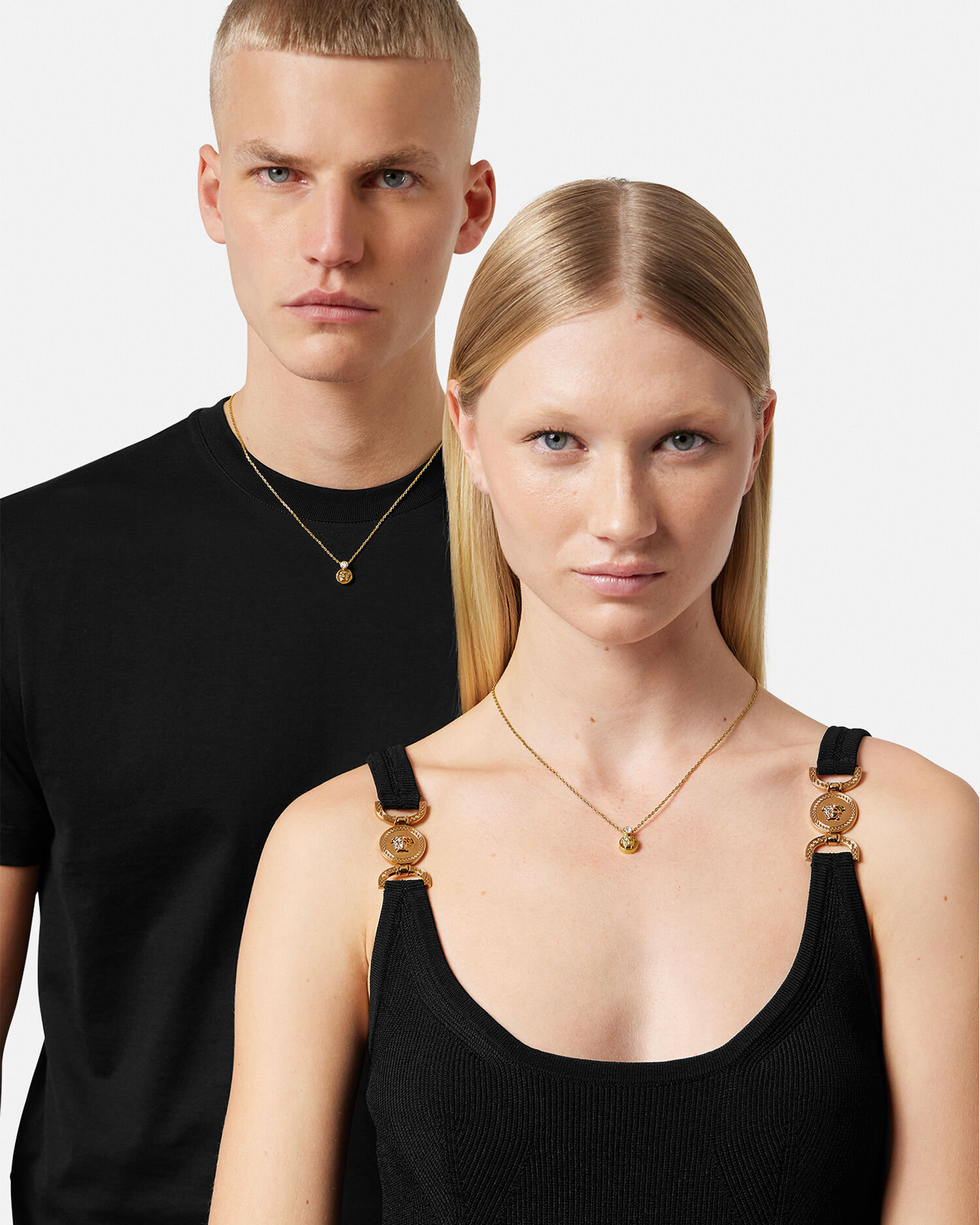 Crystal Medusa Necklace Gold Versace US