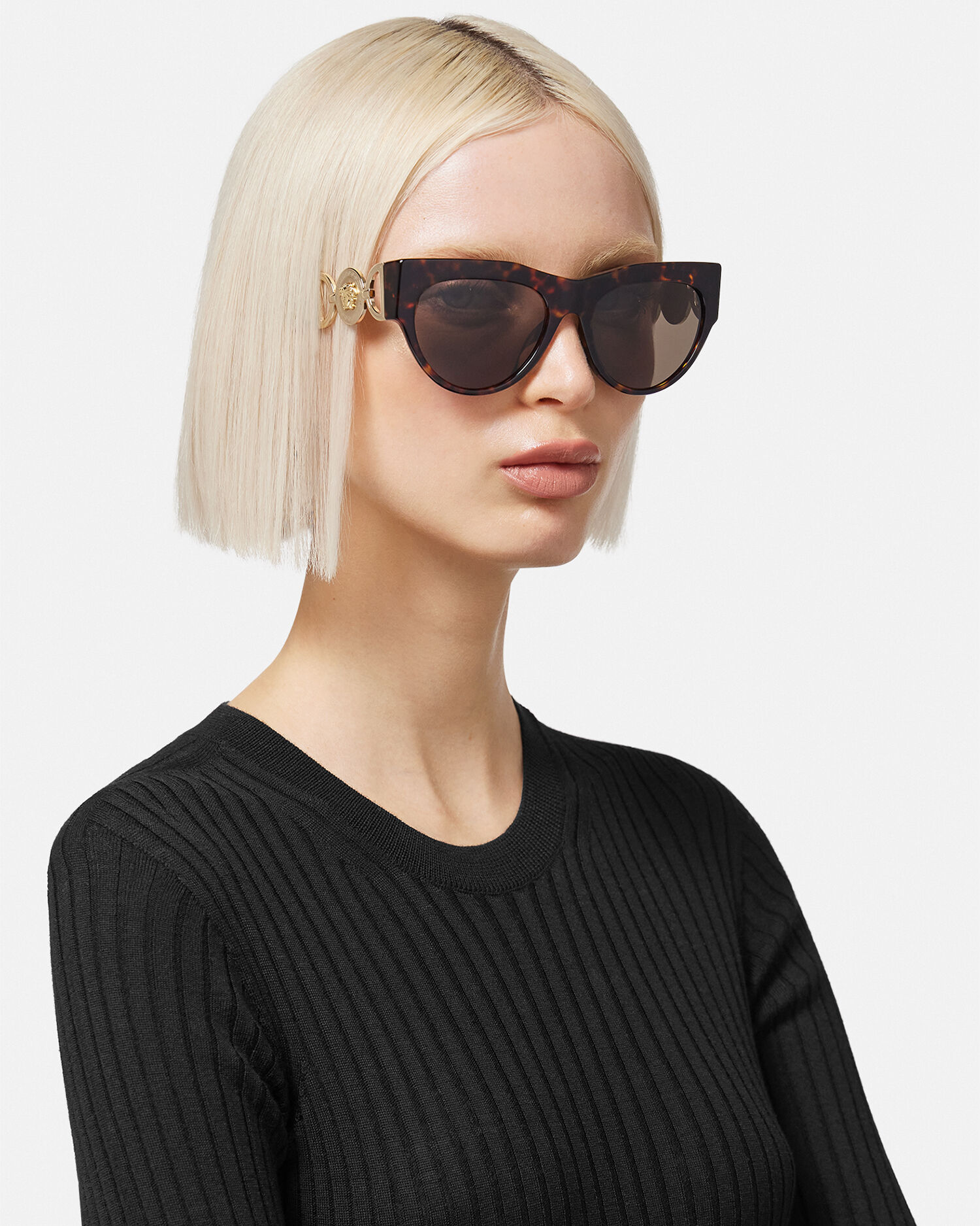 Versace cat eye clearance sunglasses with medusa detail