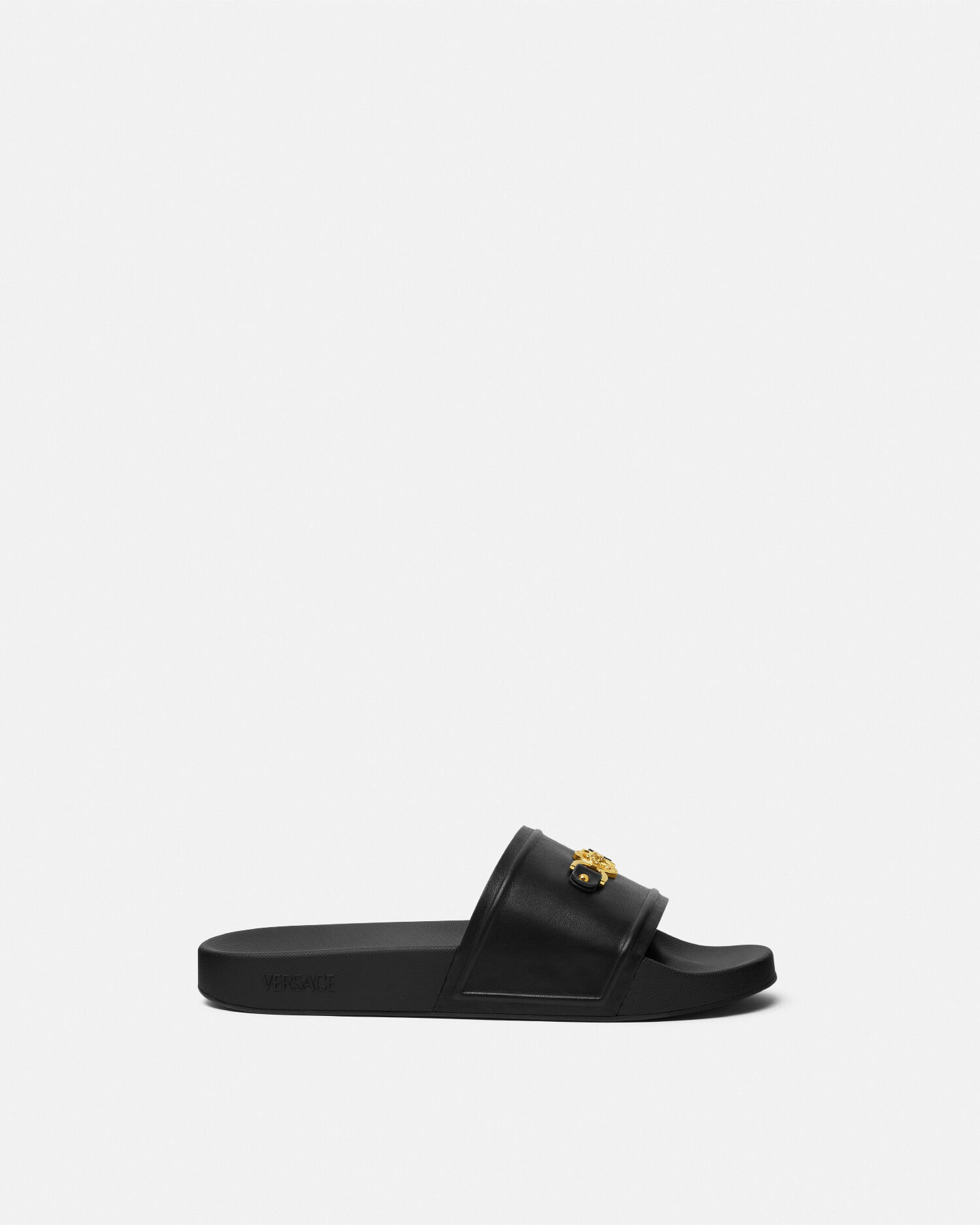 Medusa '95 Nappa Sliders Black,Gold | VERSACE US