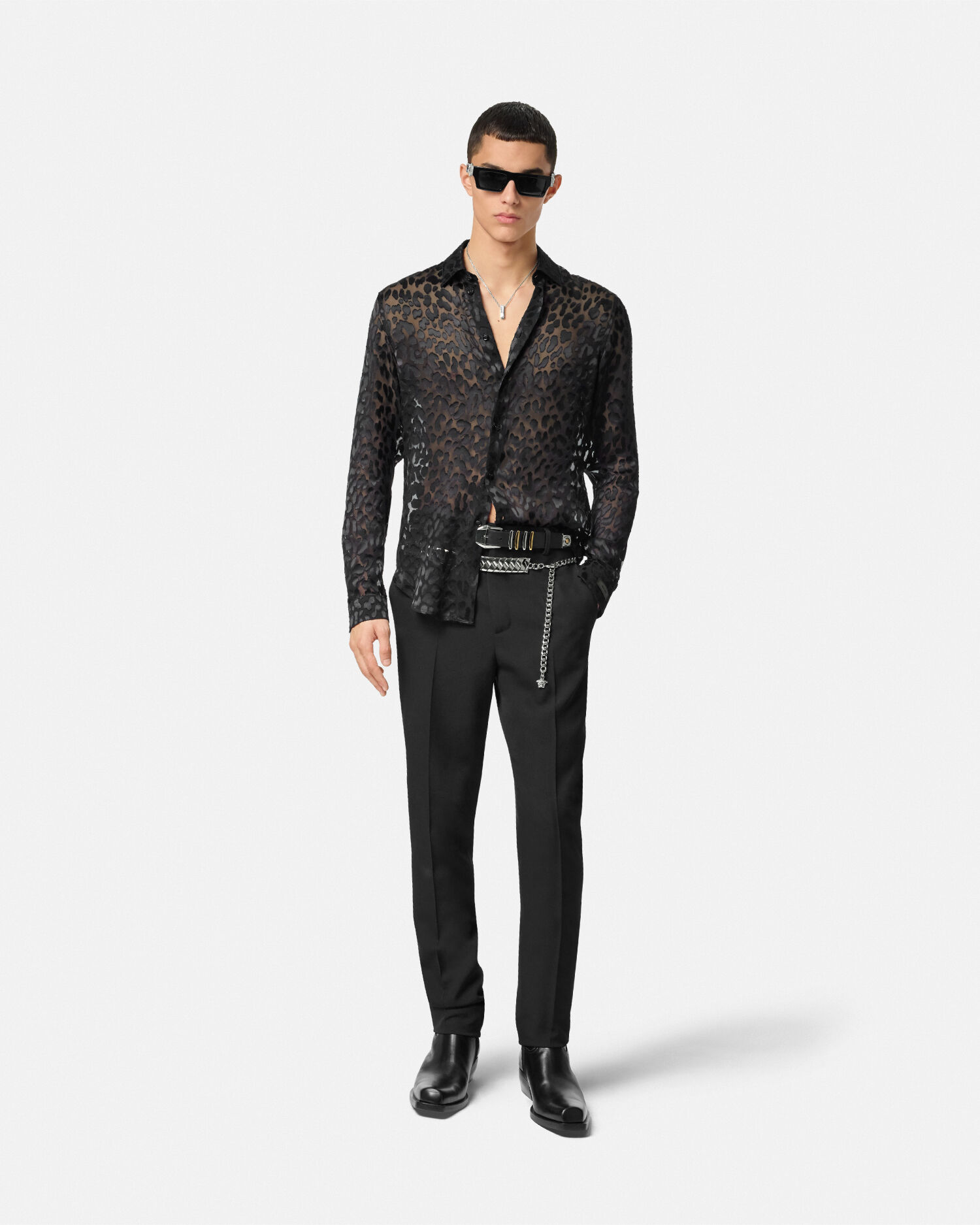 Versace silk dress shirt deals