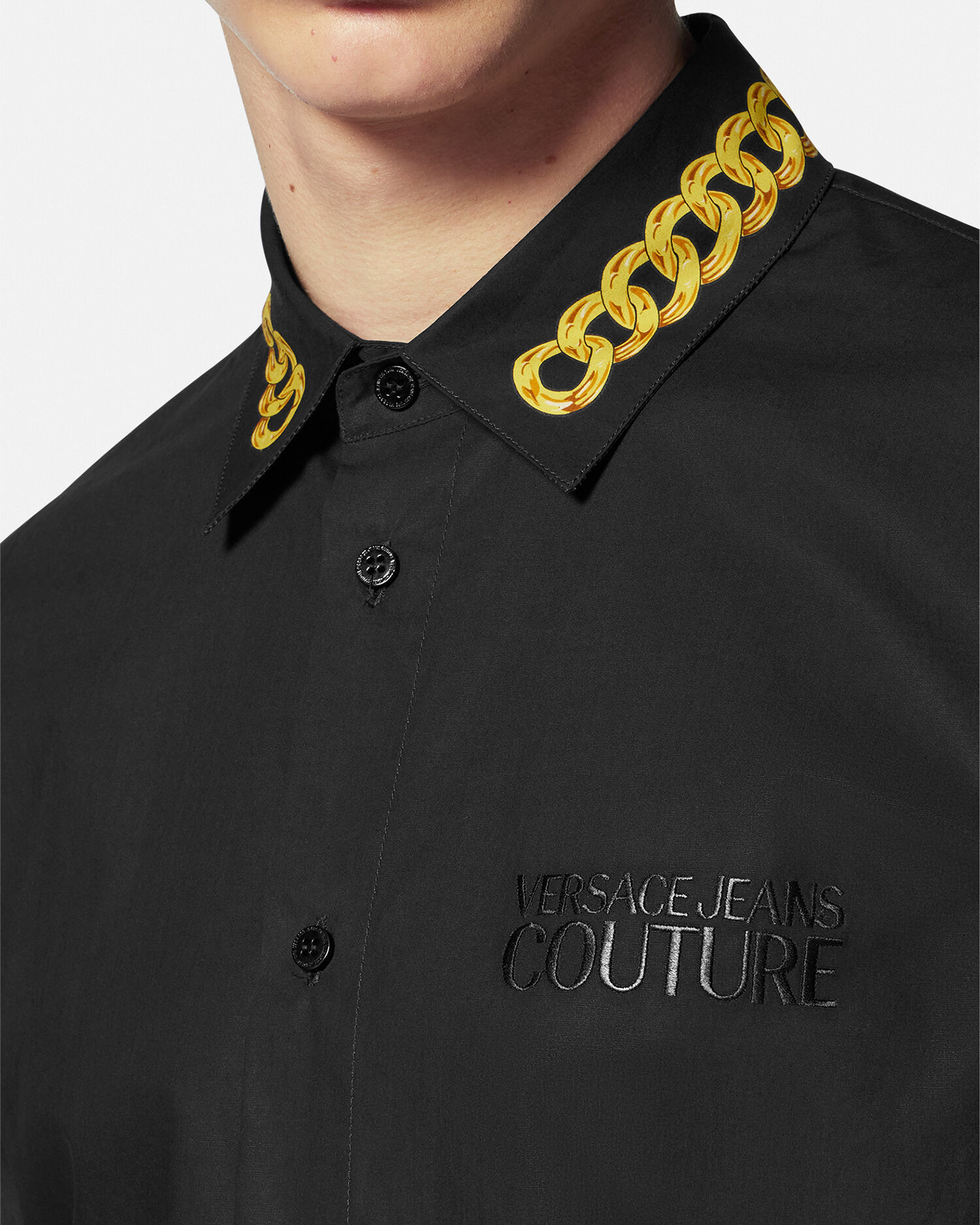 Chain Couture Shirt Black Print Versace GB