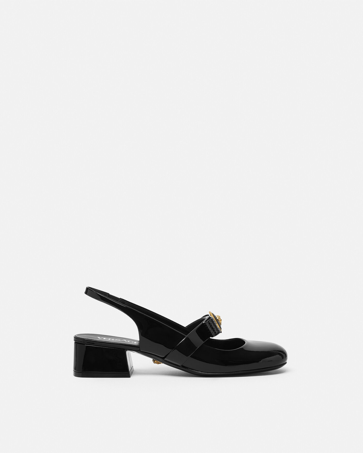 Versace block heels top