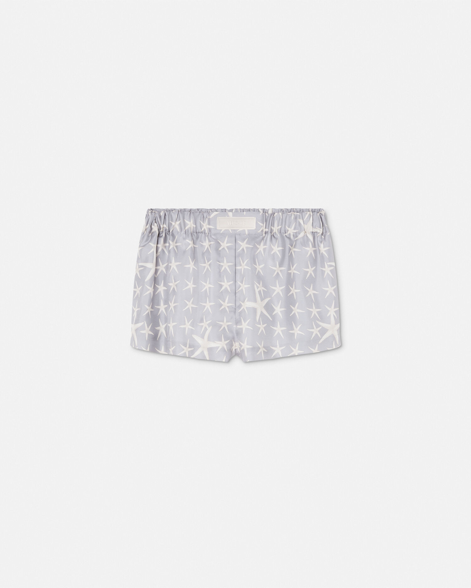 Stella Marina Silk Boxer Shorts Gray | VERSACE US