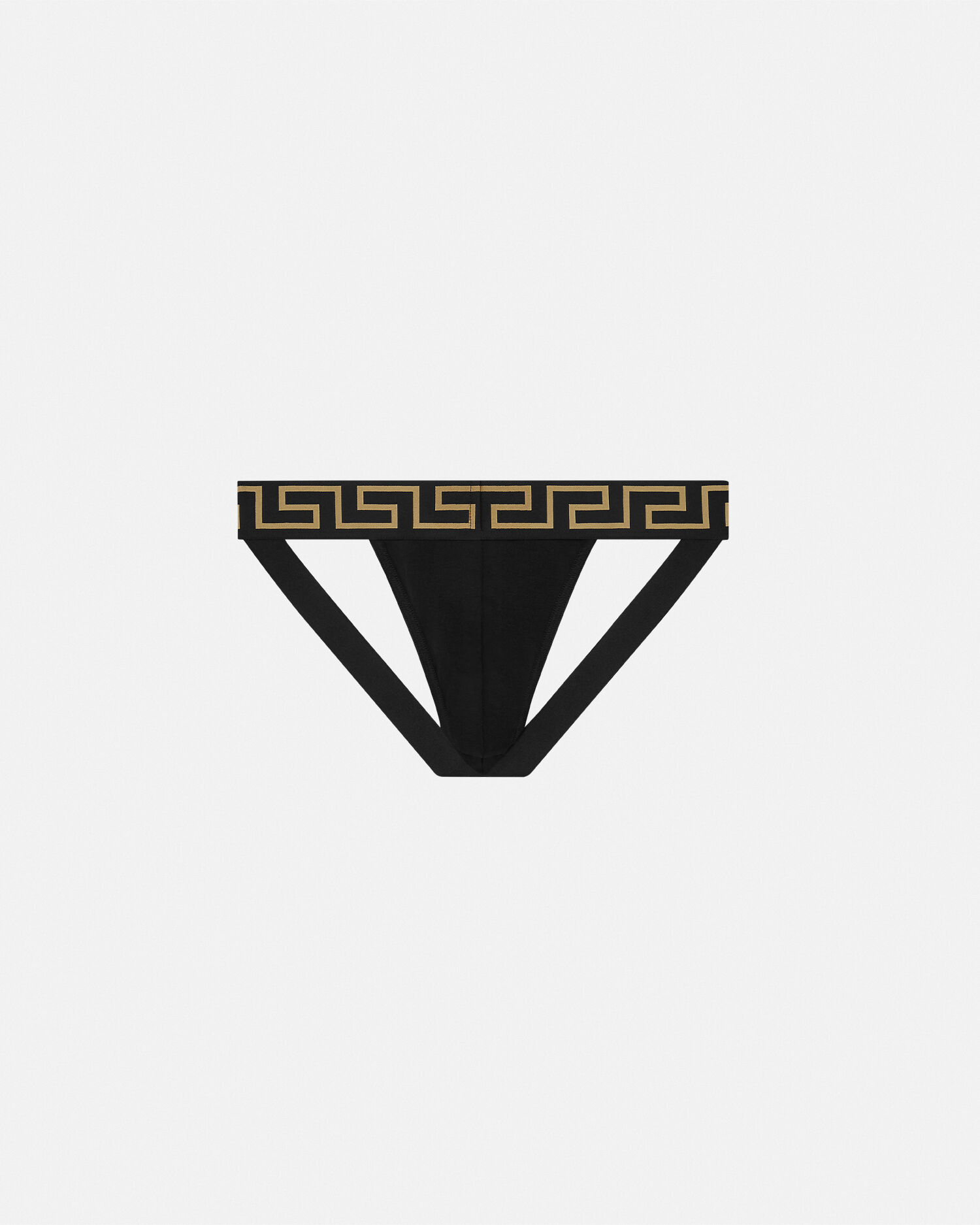 Cotton-Jersey Jockstrap Black | VERSACE ZA