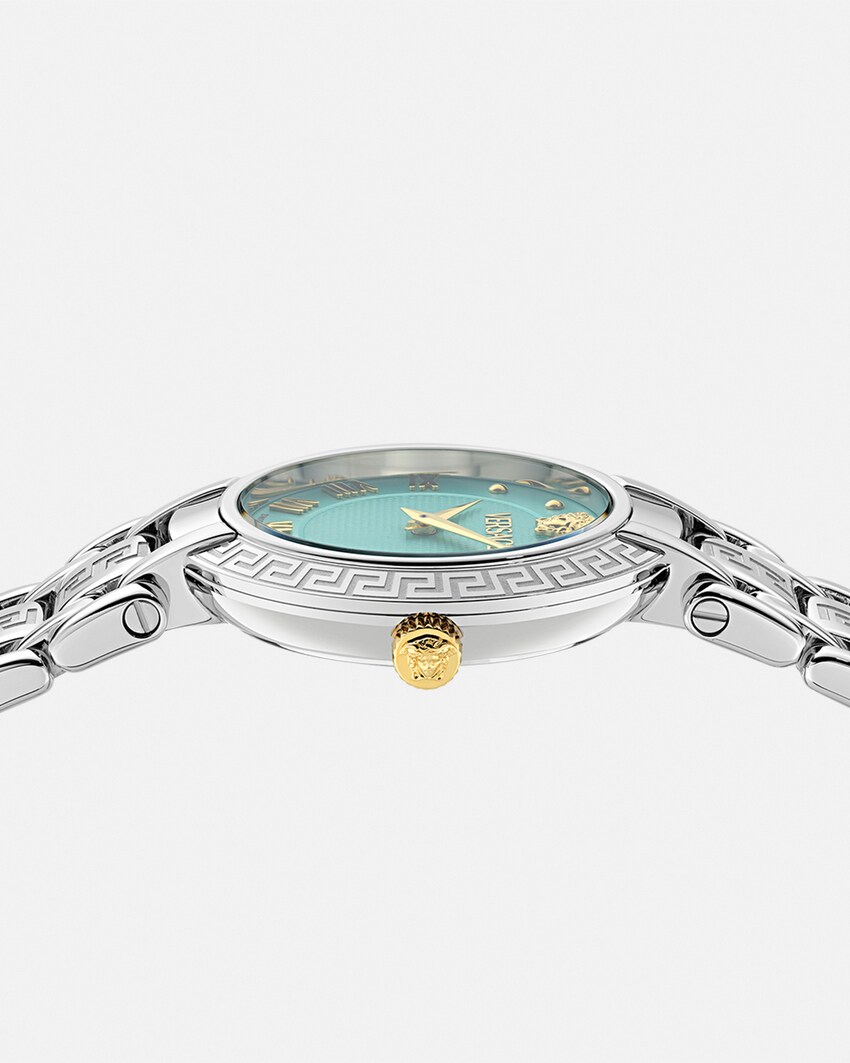 ساعة Versace Antlia فضي+مياه خضراء 3