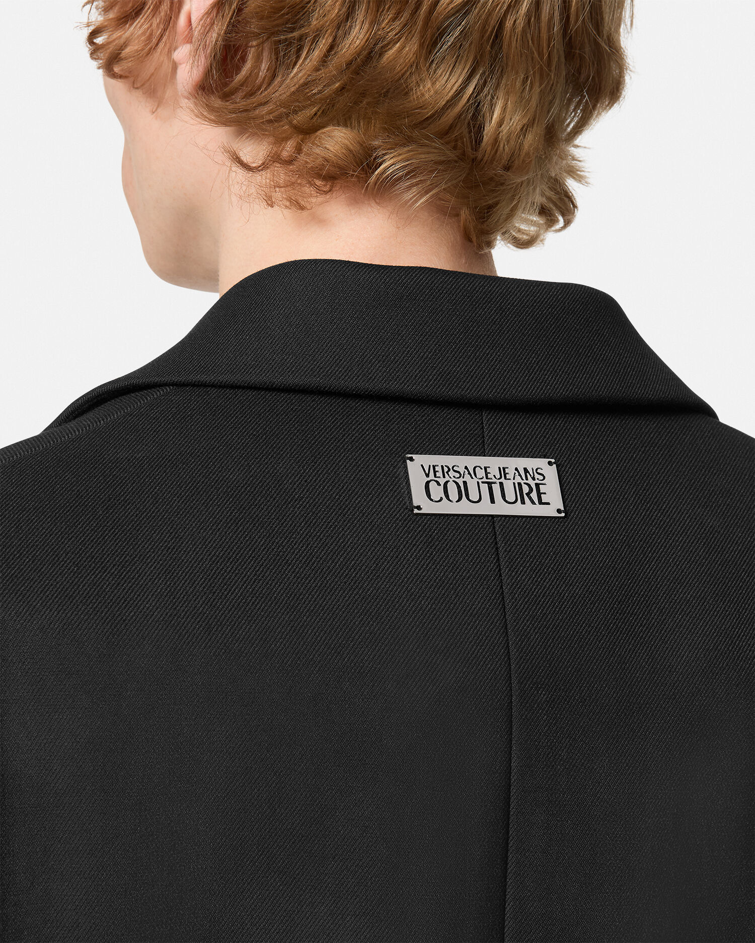 Versace black coat cheap