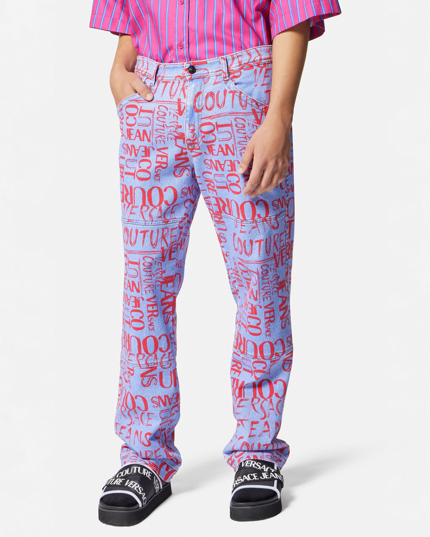 Doodle Logo Jeans Blue | VERSACE