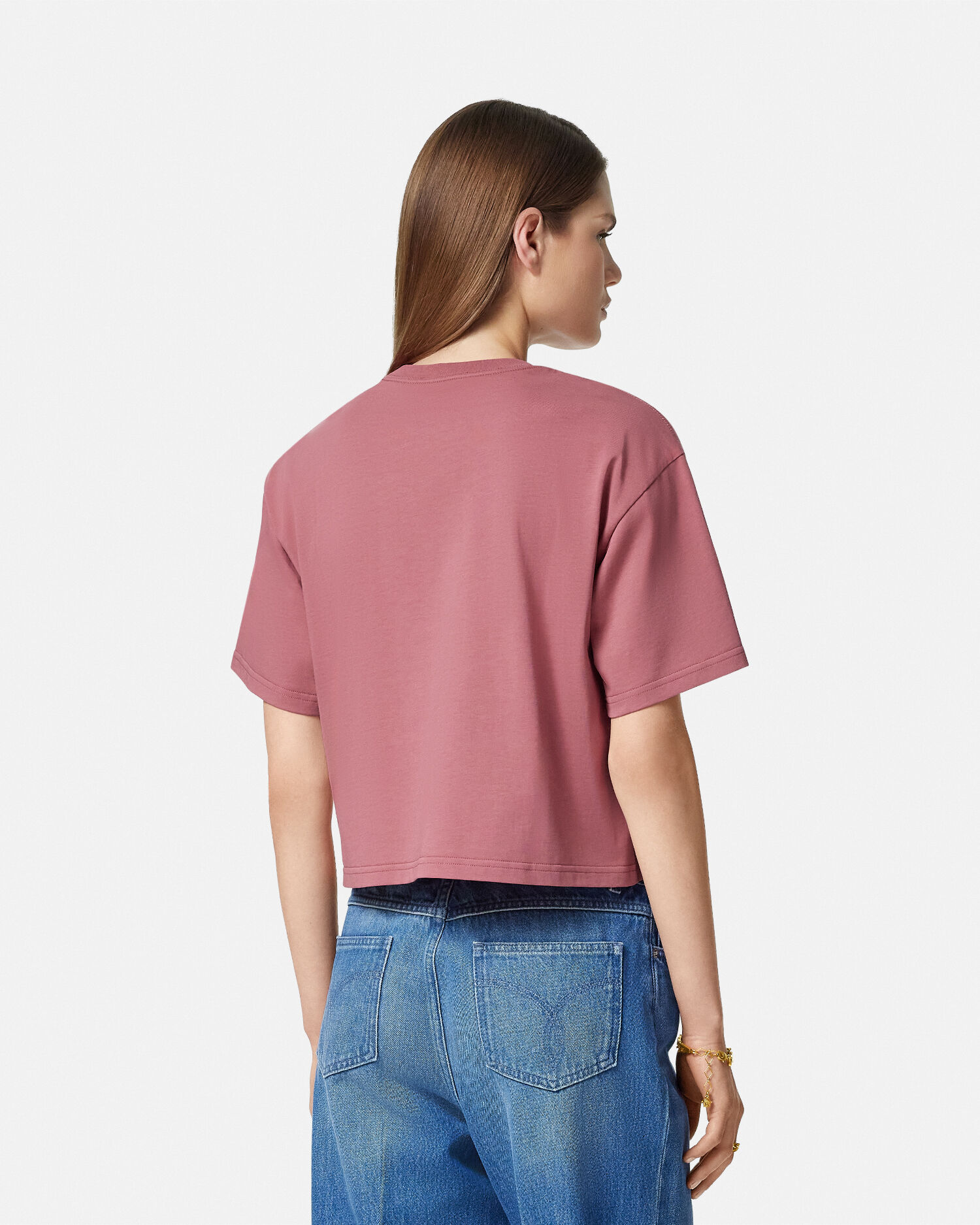 Medusa Crop T-Shirt Pink | VERSACE Medusa Crop T-Shirt Pink | VERSACE