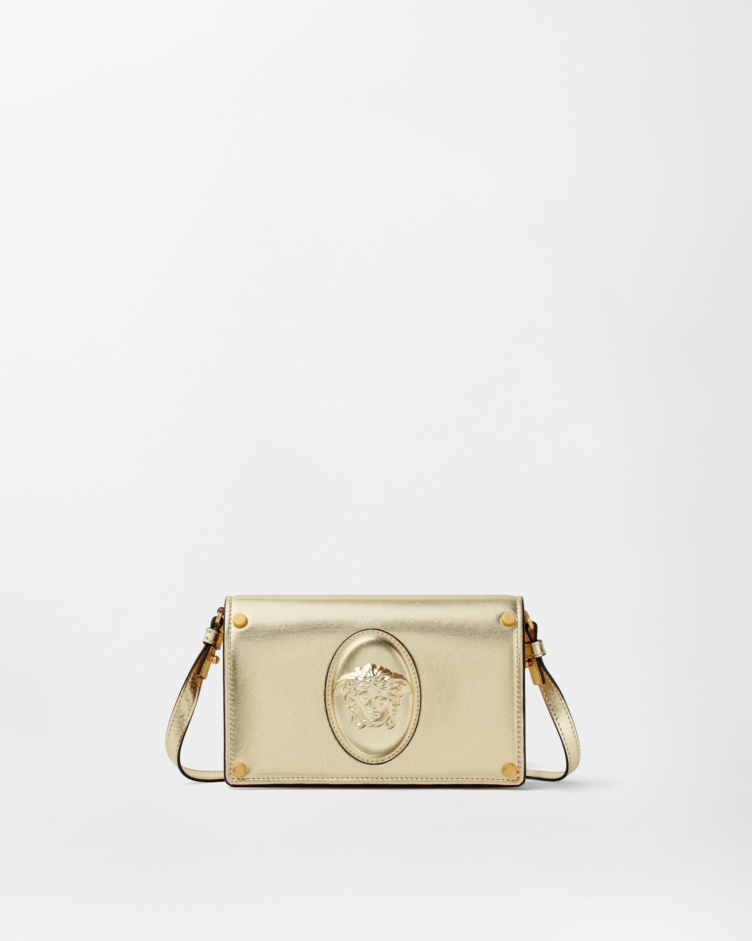 Versace lou metallic nappa mini bag