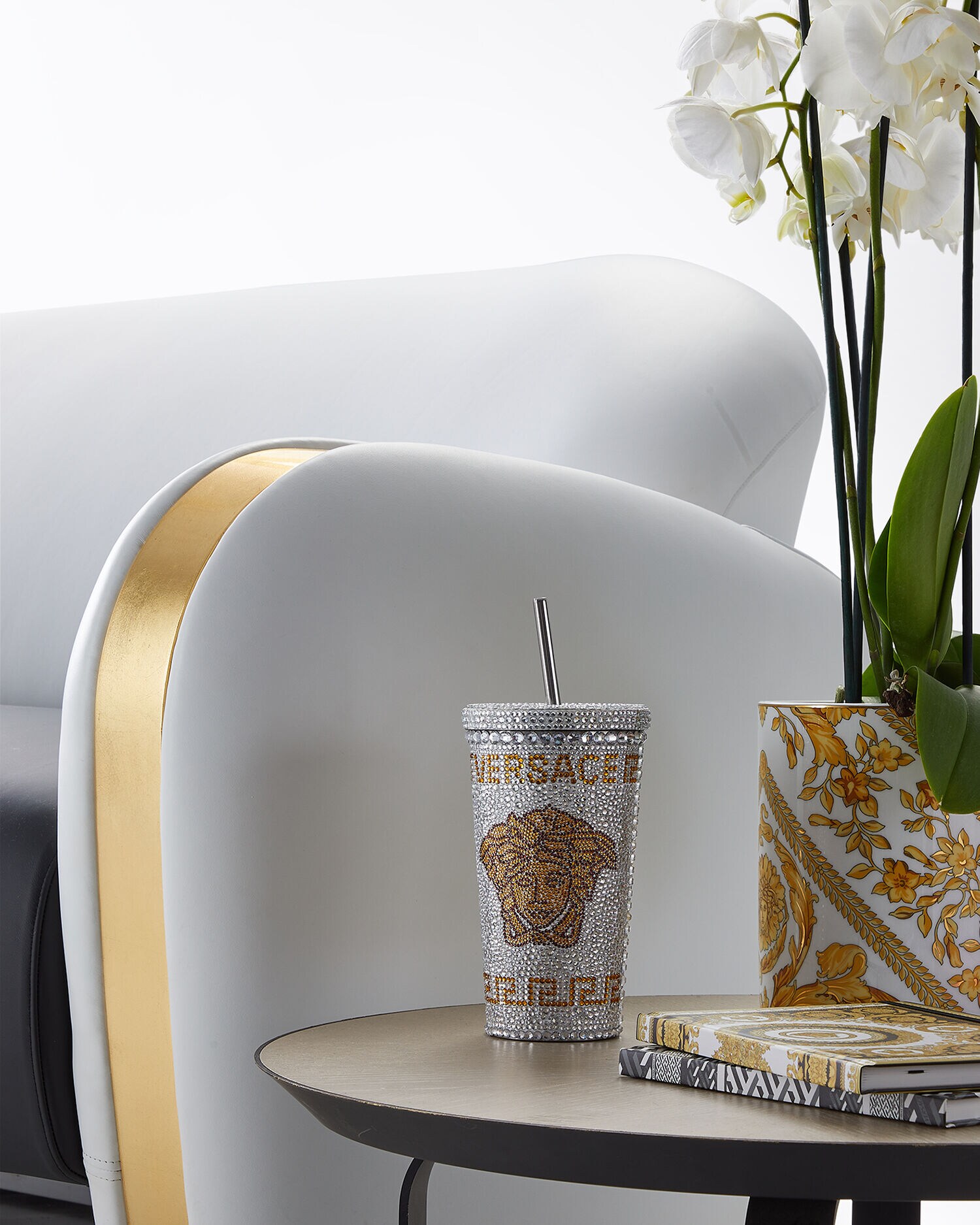 VERSACE メデューサ　クリスタル　フルーツボウル Versace For Rosenthal Medusa Crystal Bowl With Pedestal Stand EUC