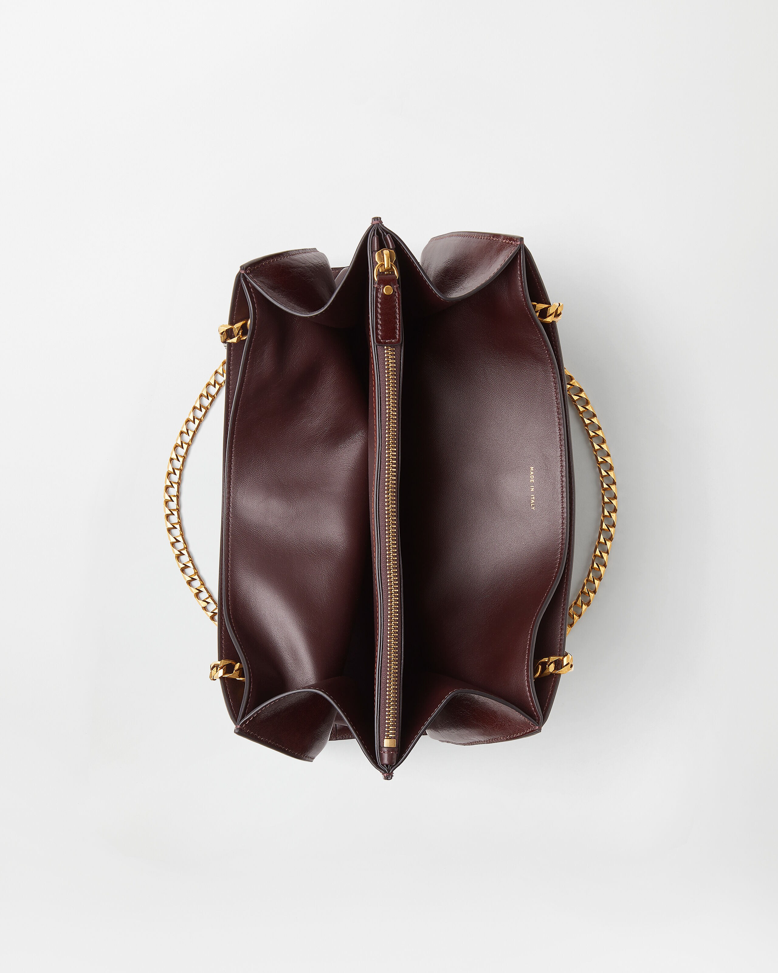 Cabine Leather Shoulder Bag Brown | VERSACE US