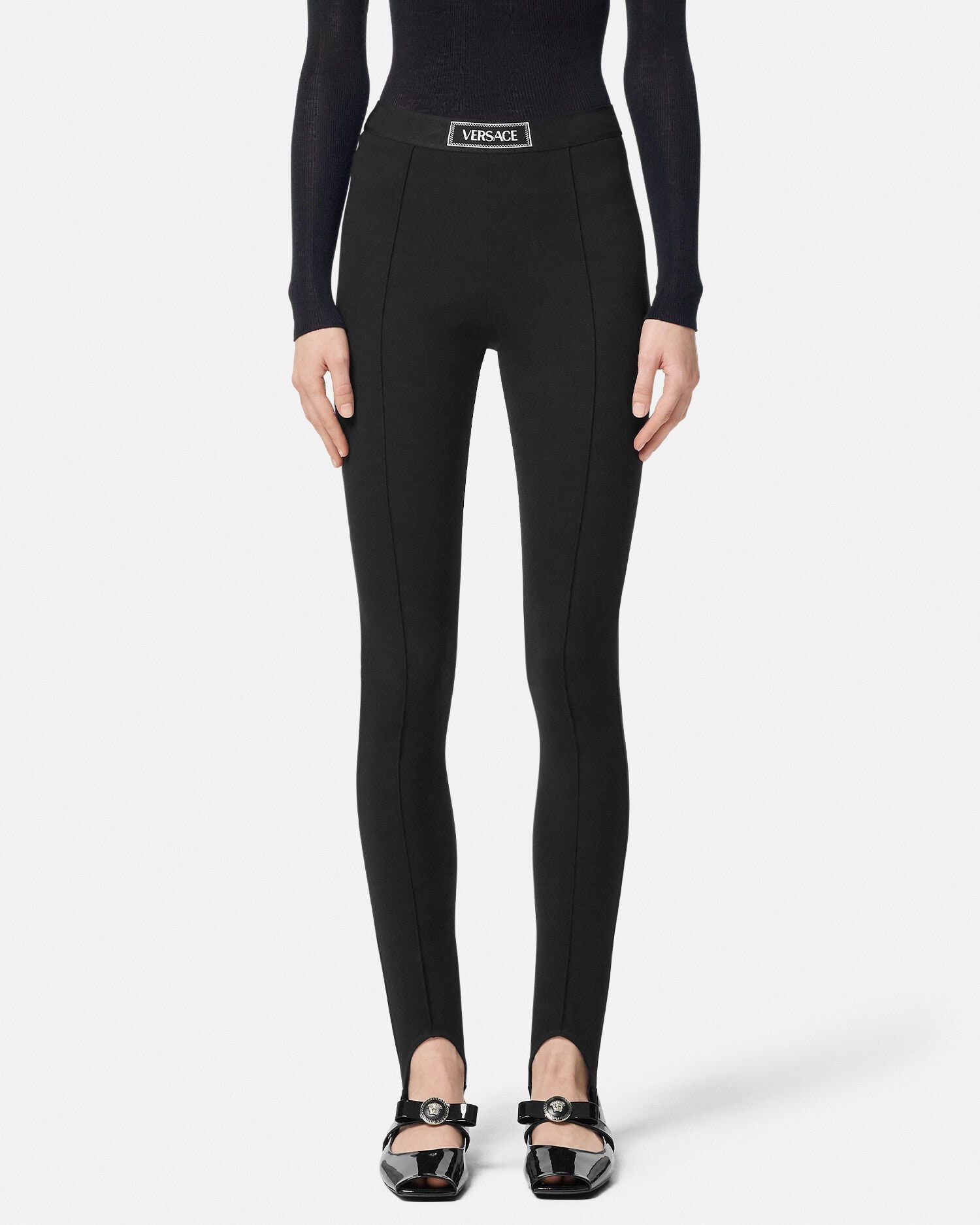 Viscose-Blend Stirrup Leggings | VERSACE US