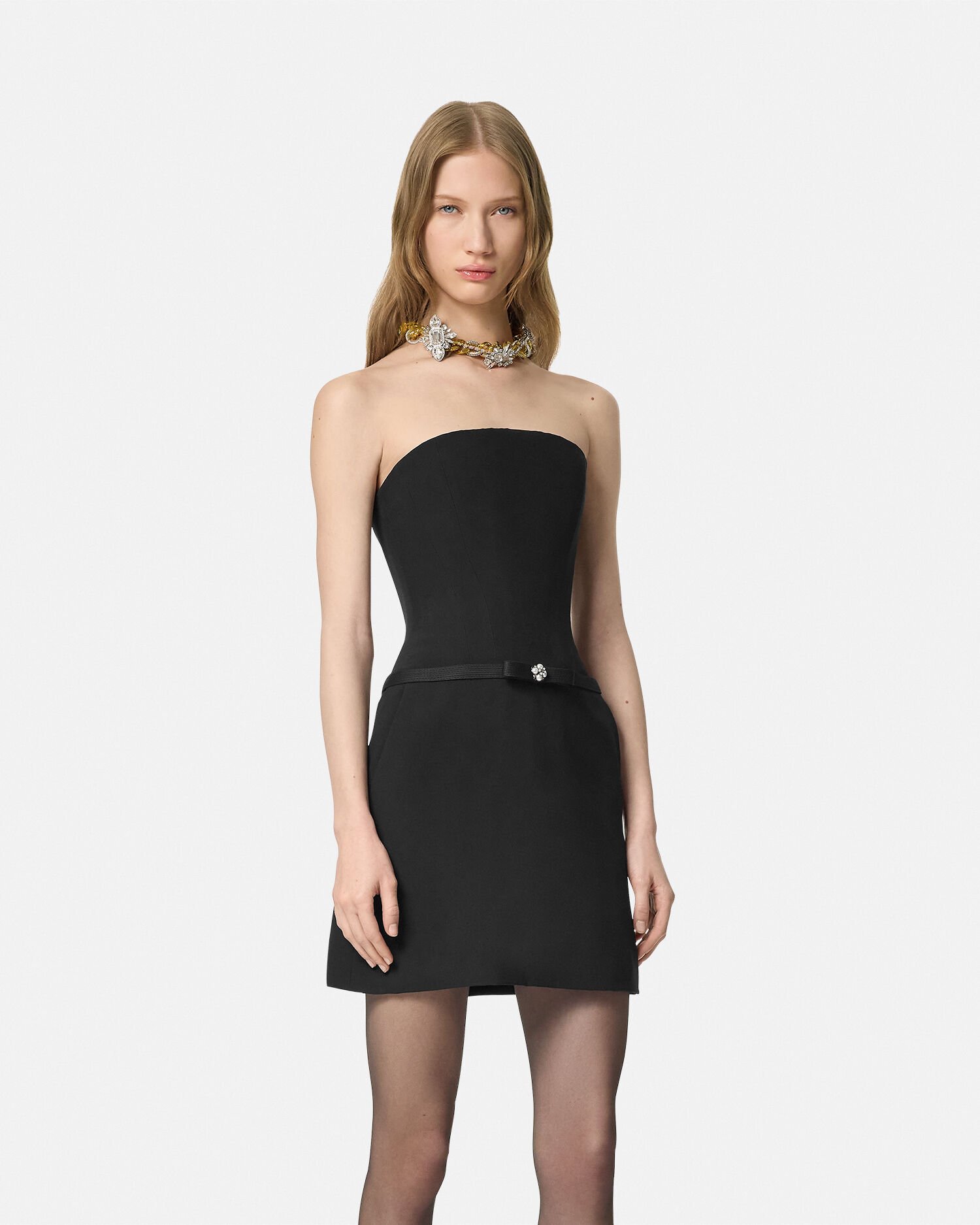 Satin Bustier Mini Dress