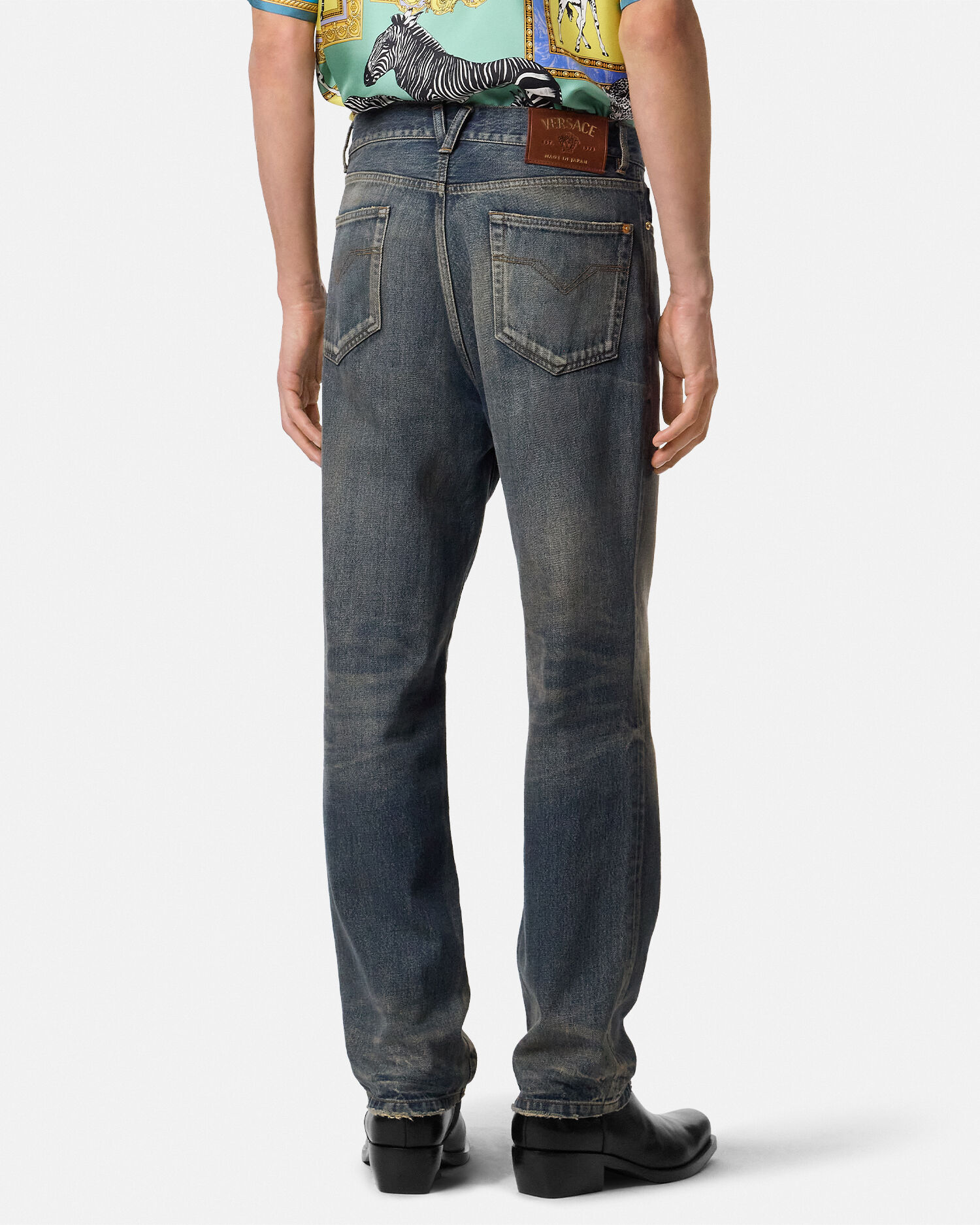 VERSACE ジーンズ 青 Flared Jeans Blue | VERSACE US