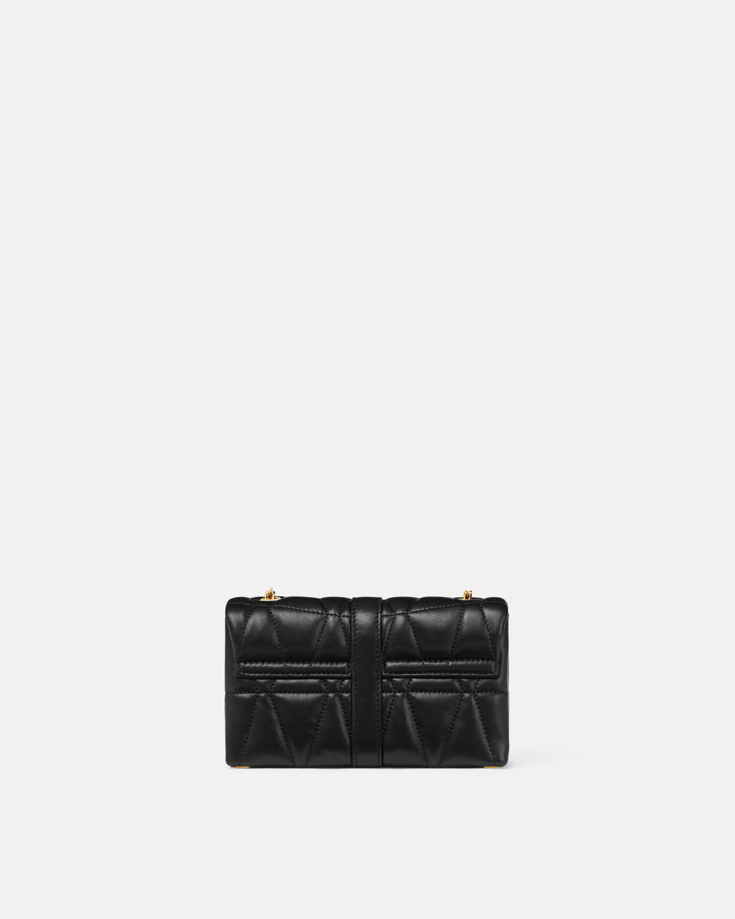 Kleio Quilted Mini Bag Black,Gold | VERSACE US