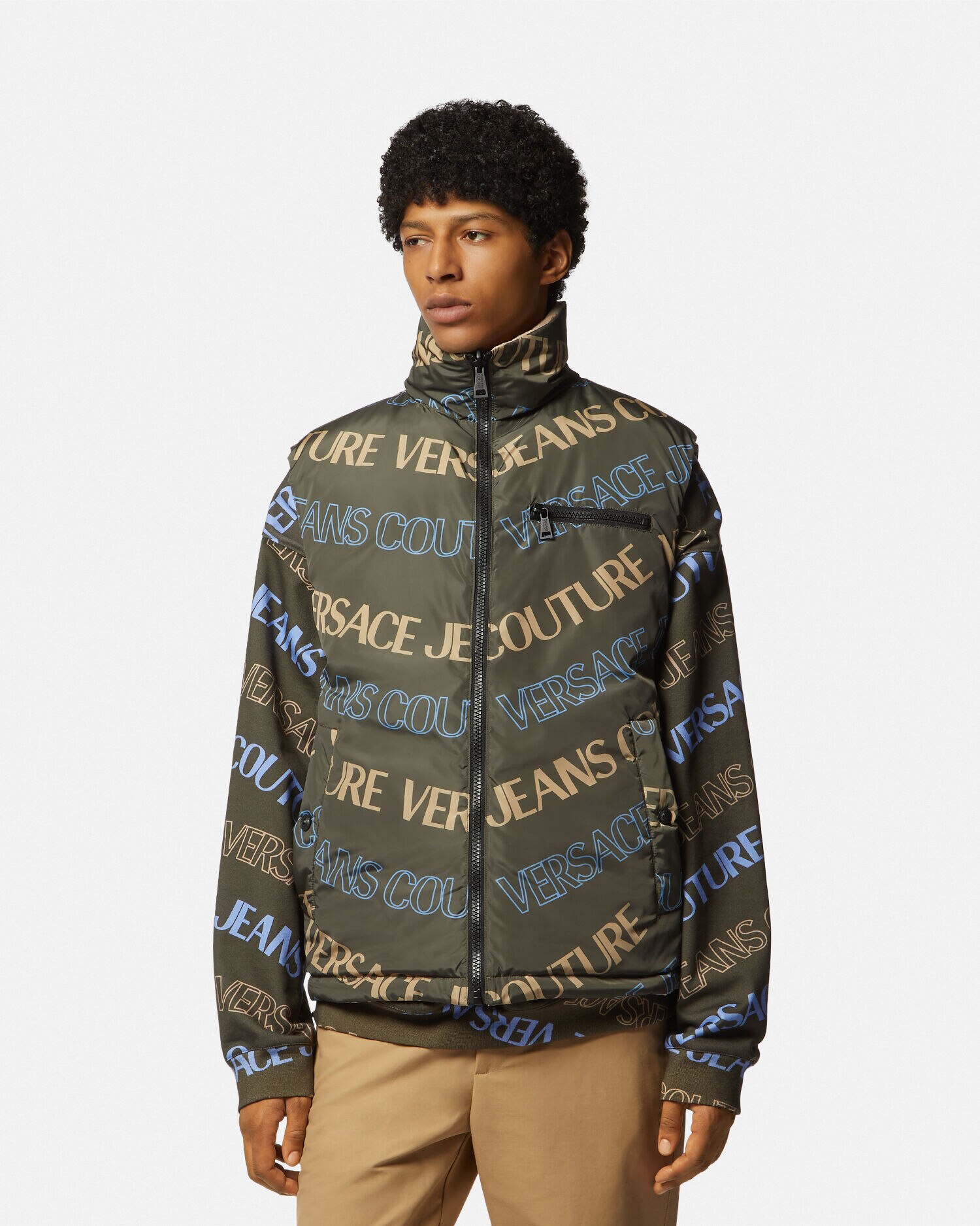 Versace Doudoune sans manches r versible logo VERSACE