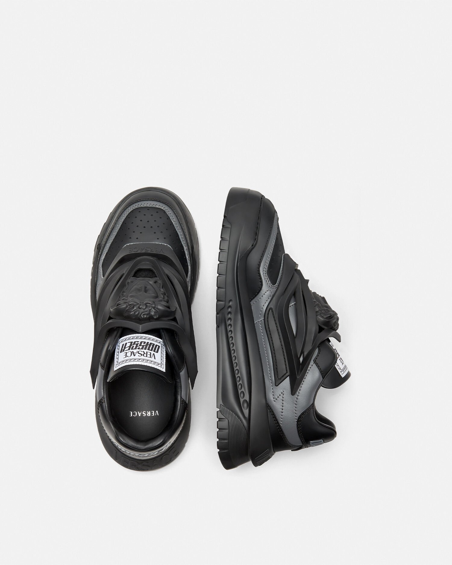 Black online versace trainers