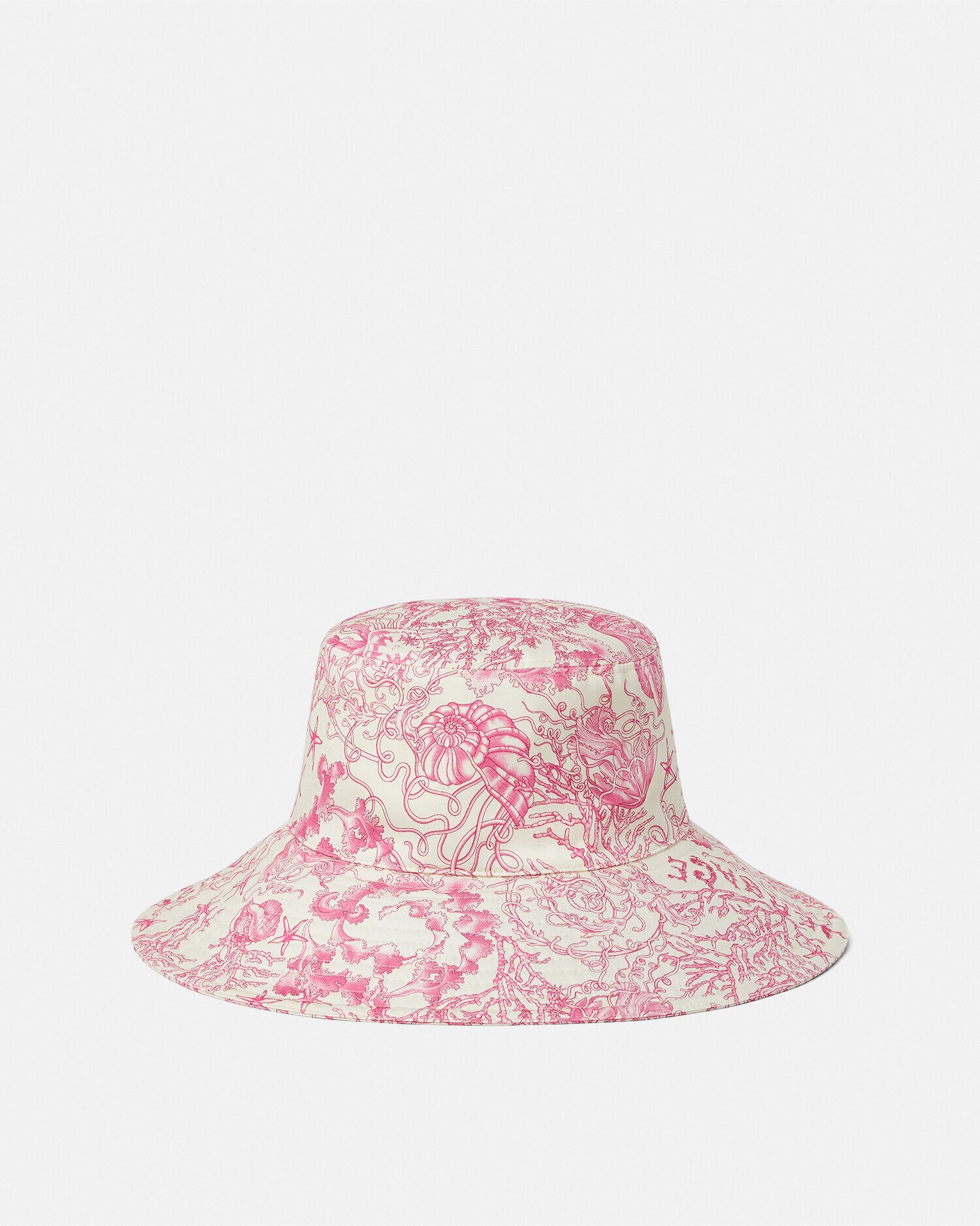 Embroidered Underwater Barocco Bucket Hat Pink,White | VERSACE