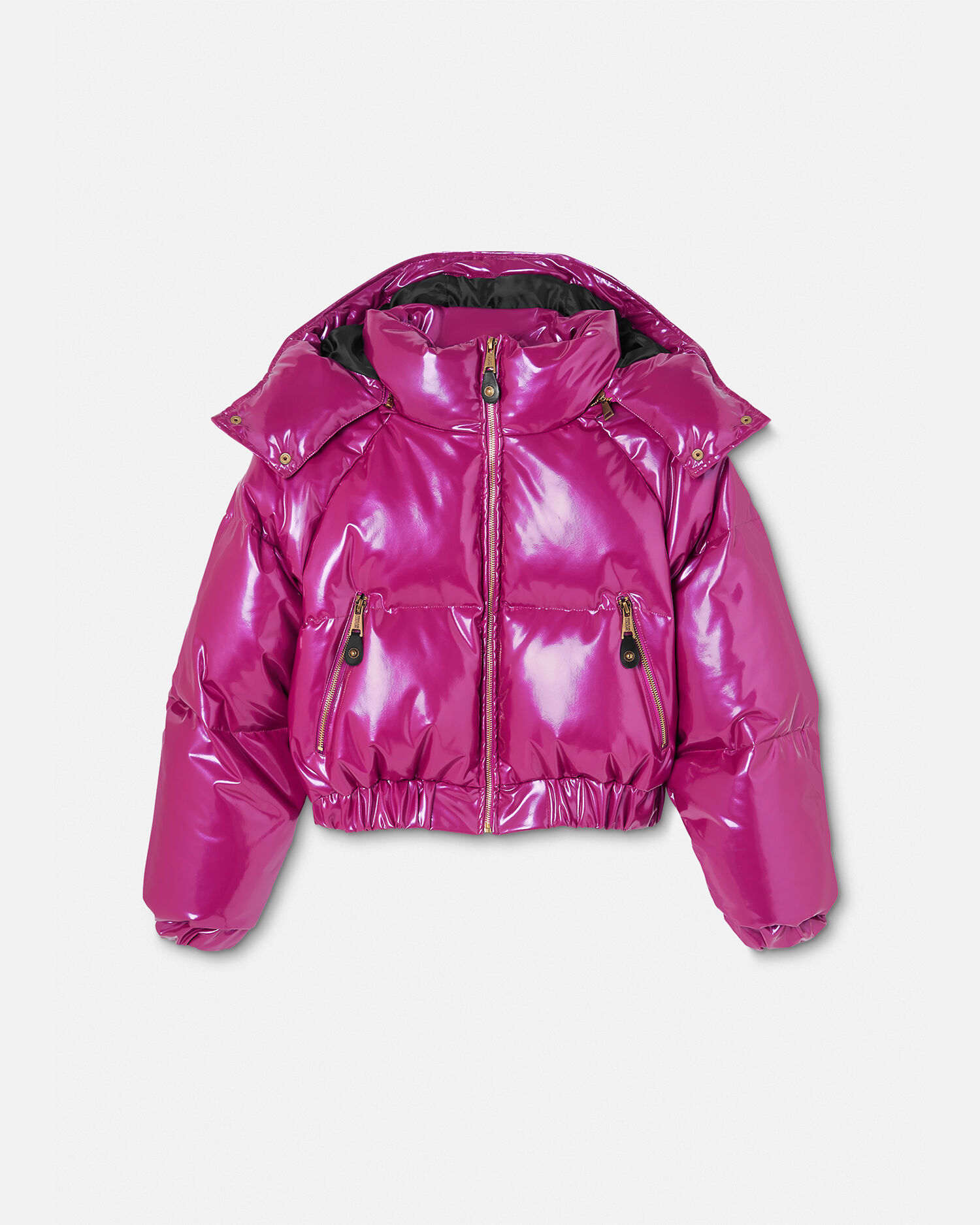 Vinyl Puffer Jacket Pink VERSACE CA