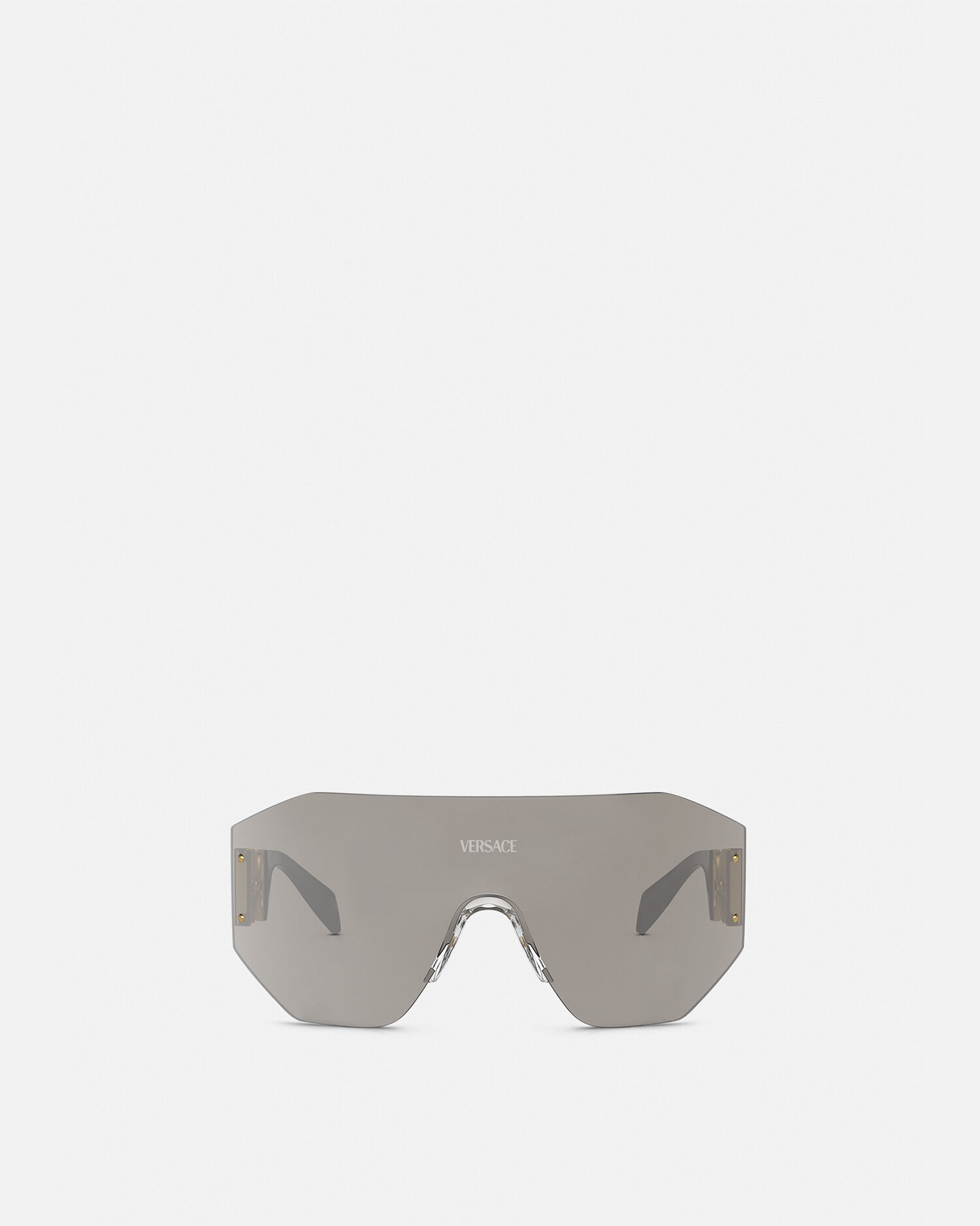 Black medusa top halo shield sunglasses