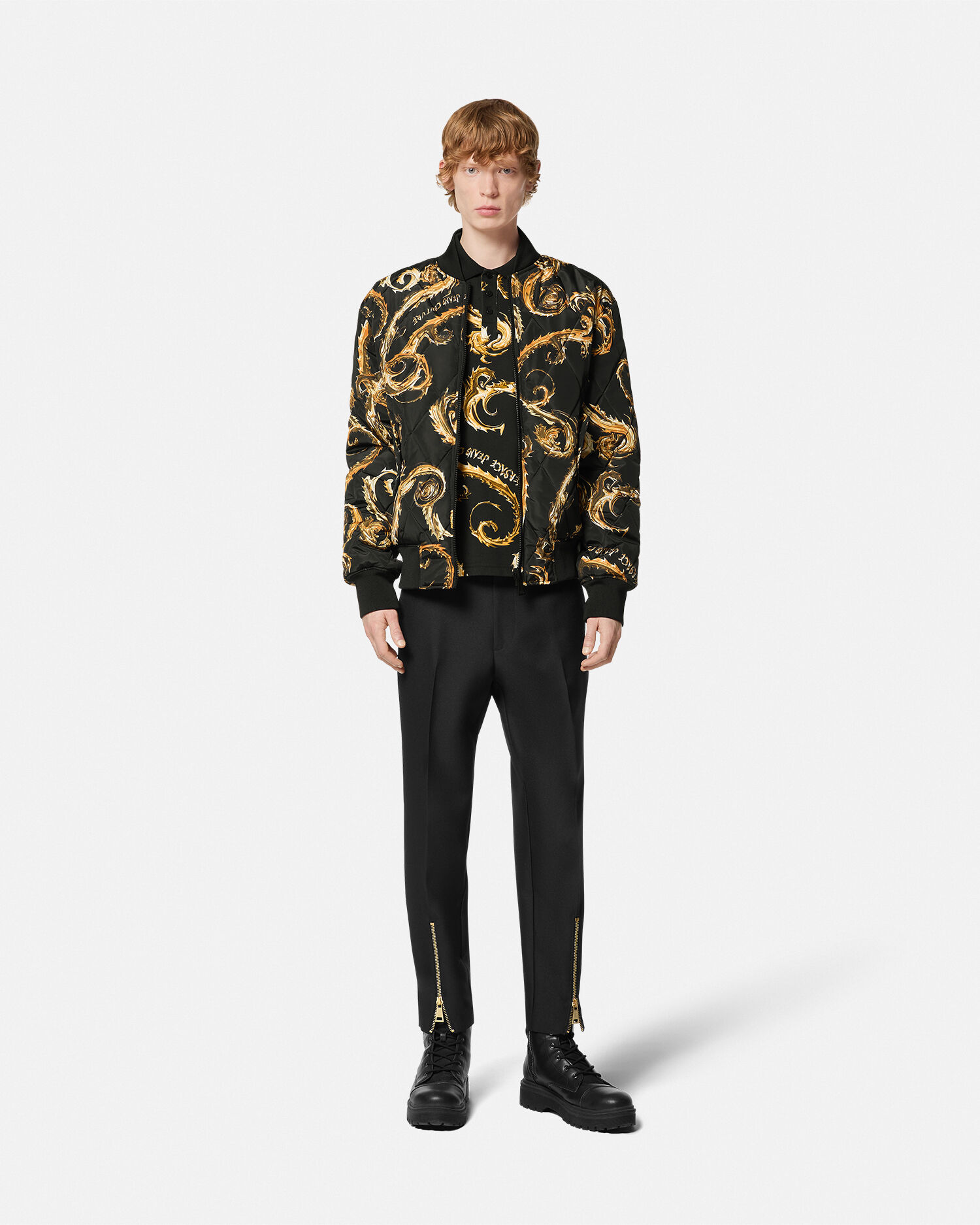 Chromo Couture Slim Fit Polo Shirt VERSACE