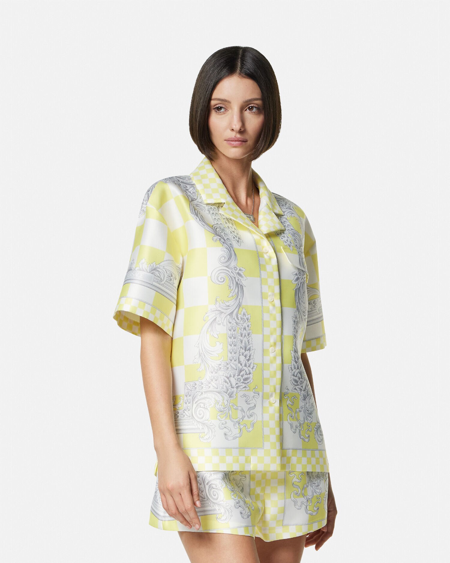 Versace yellow shirt outlet