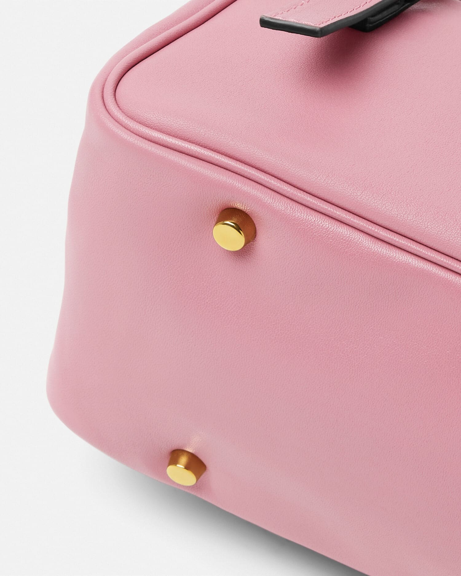 Versace Tag Nappa Bowling Bag Pink | VERSACE US