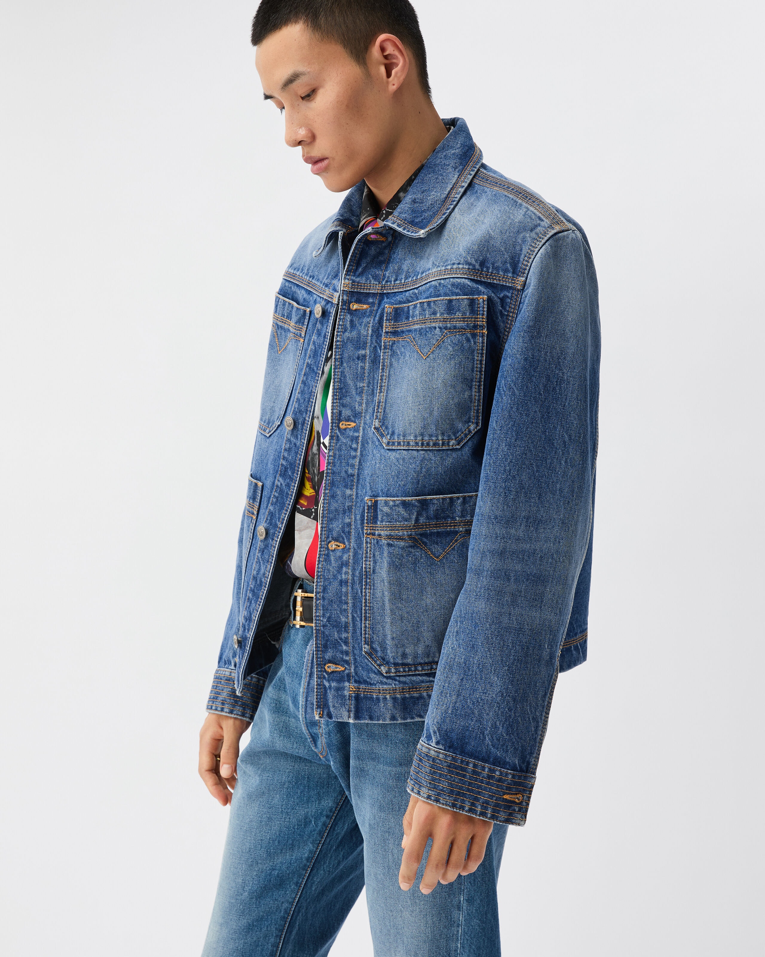 Denim Blouson Blue | VERSACE US