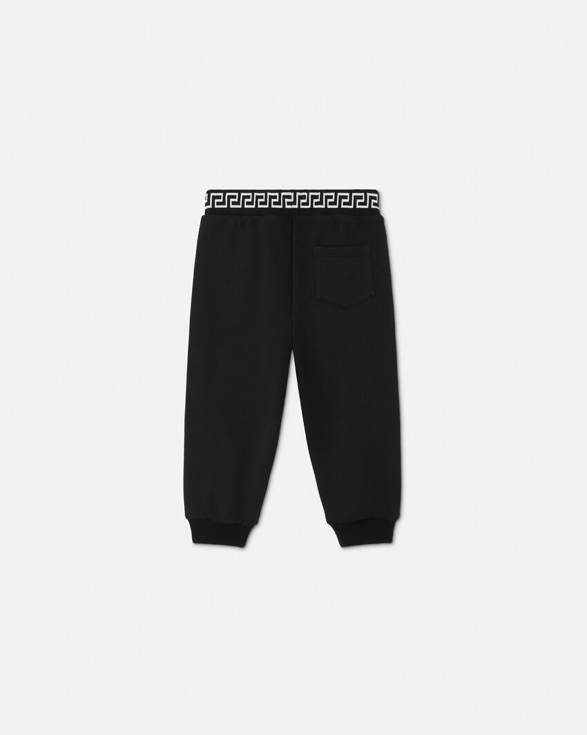 Kids Embroidered Cotton-Jersey Sweatpants  Black 3