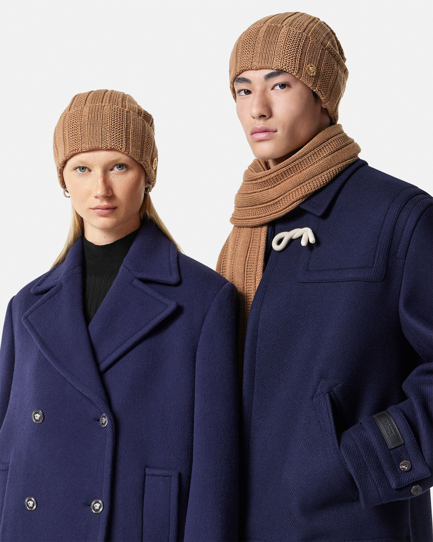 Versace beanie discount and scarf