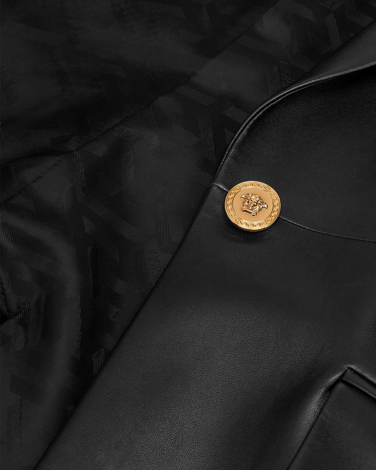 Versace leather best sale blazer