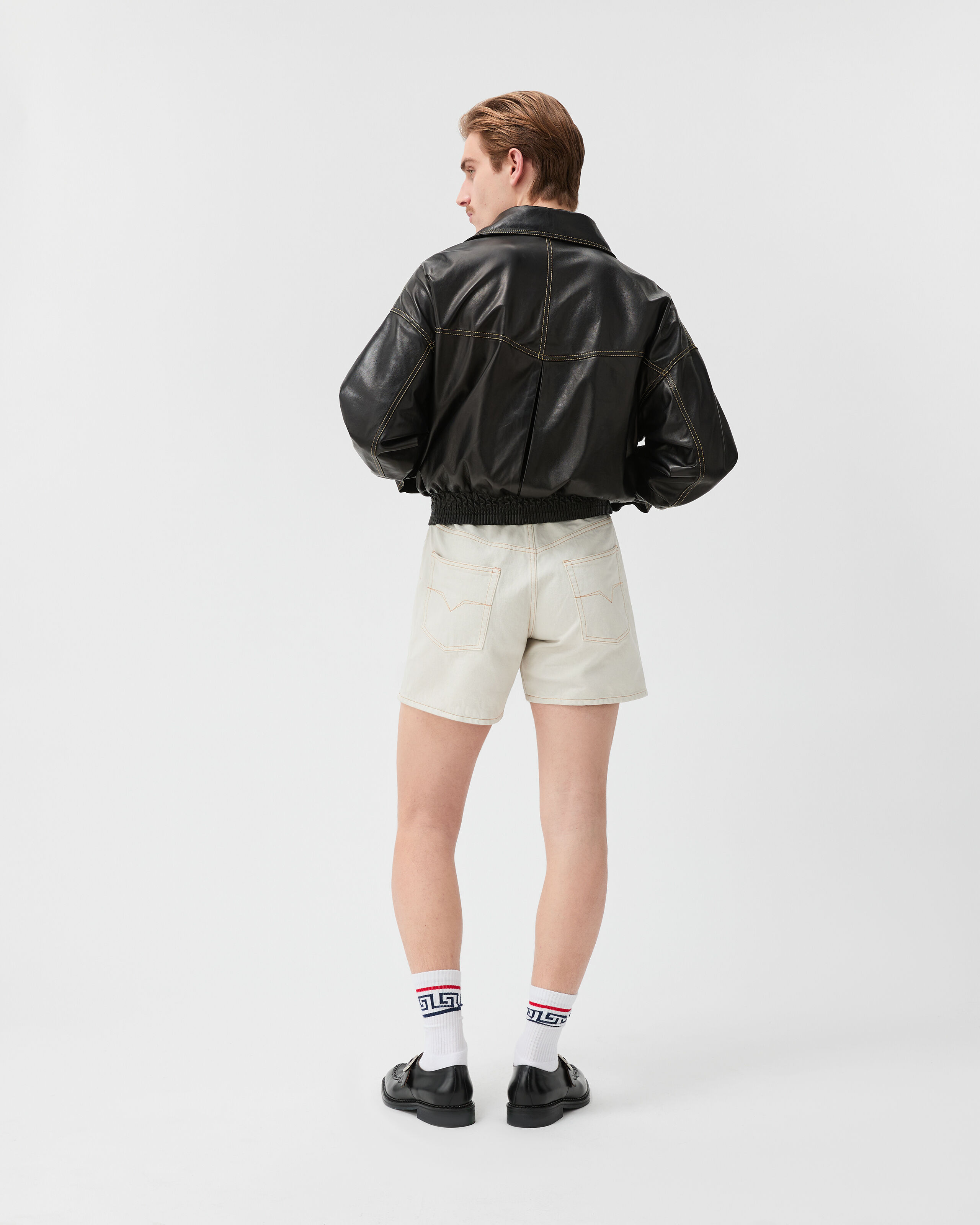 Denim Shorts White | VERSACE US